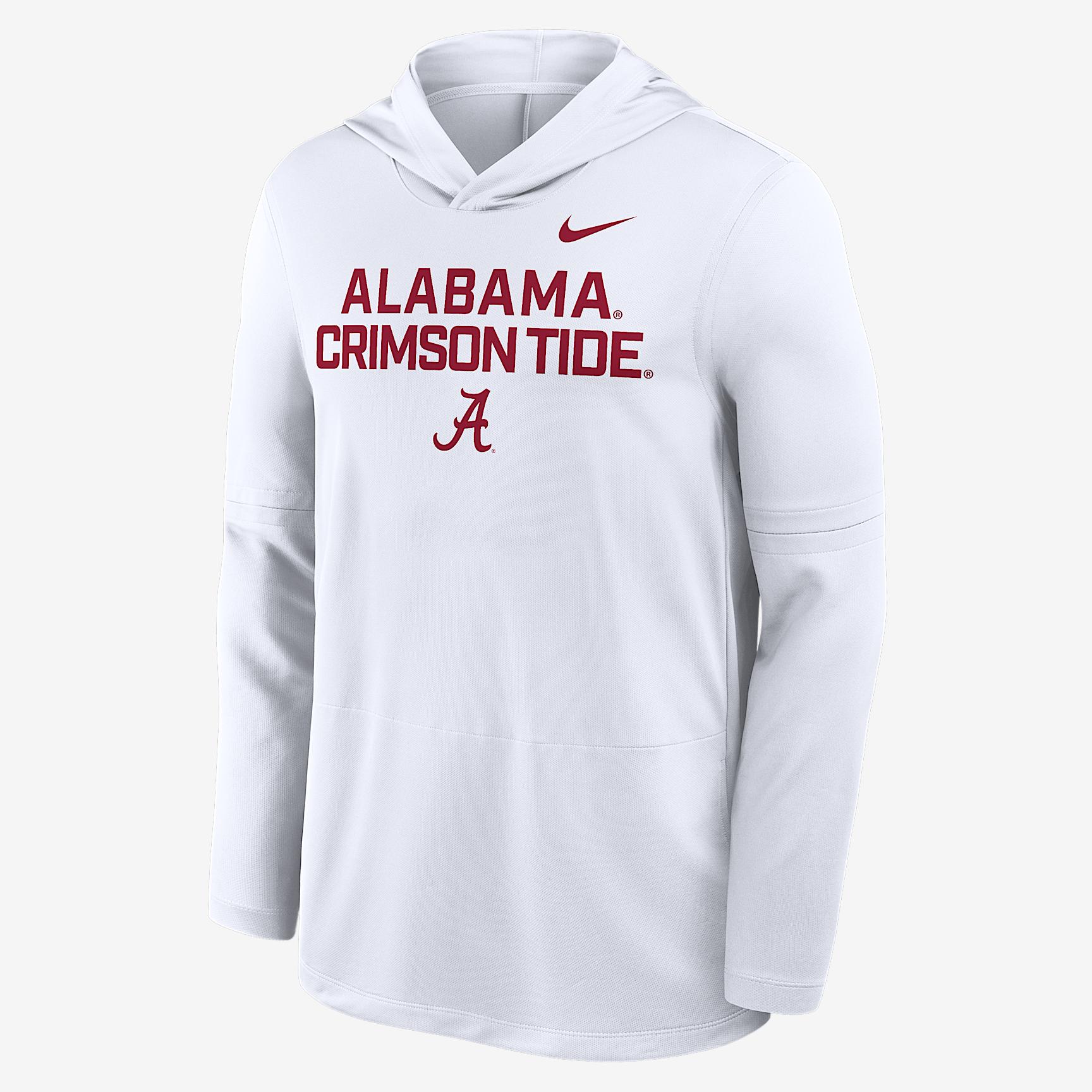 Alabama Sideline Nike Mens Dri-FIT College Long-Sleeve Hooded Top | 03B910AABN-7XL Product Image