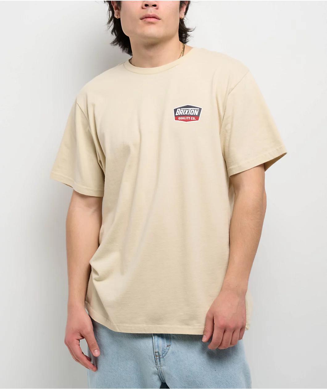 Brixton Regal Cream T-Shirt Product Image
