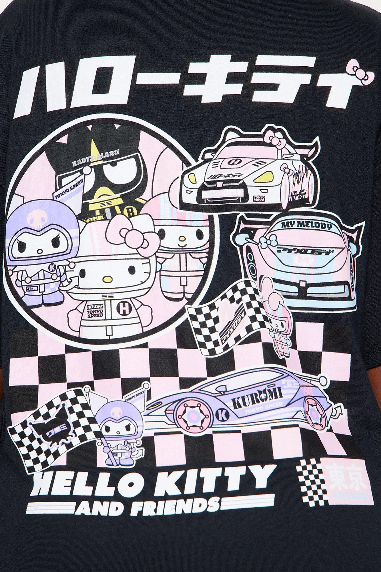 Hello Kitty Tokyo Speed Oversized Tee - Black Product Image