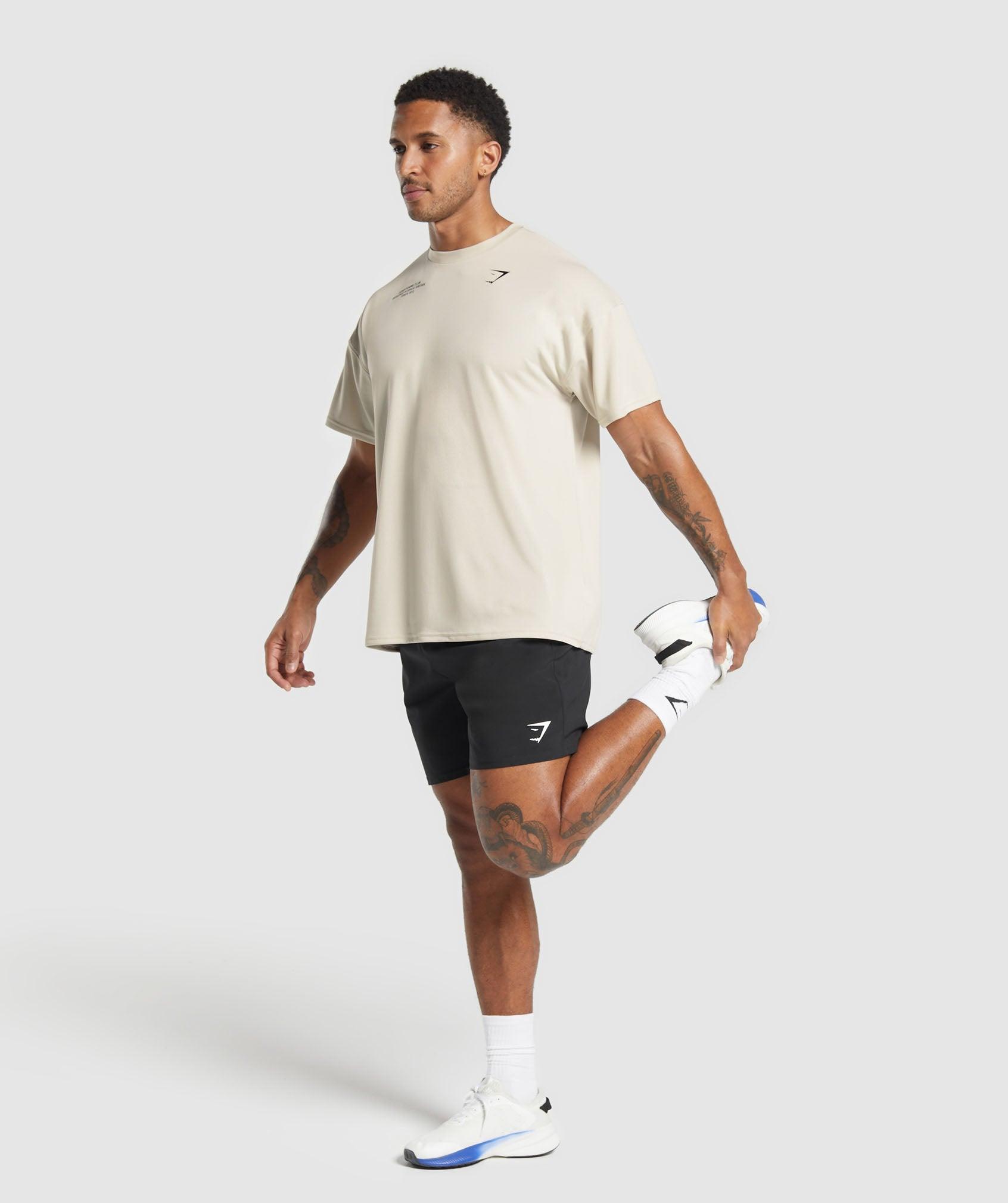 Gymshark Conditioning Club Oversized T-Shirt - Pebble Grey Male Product Image