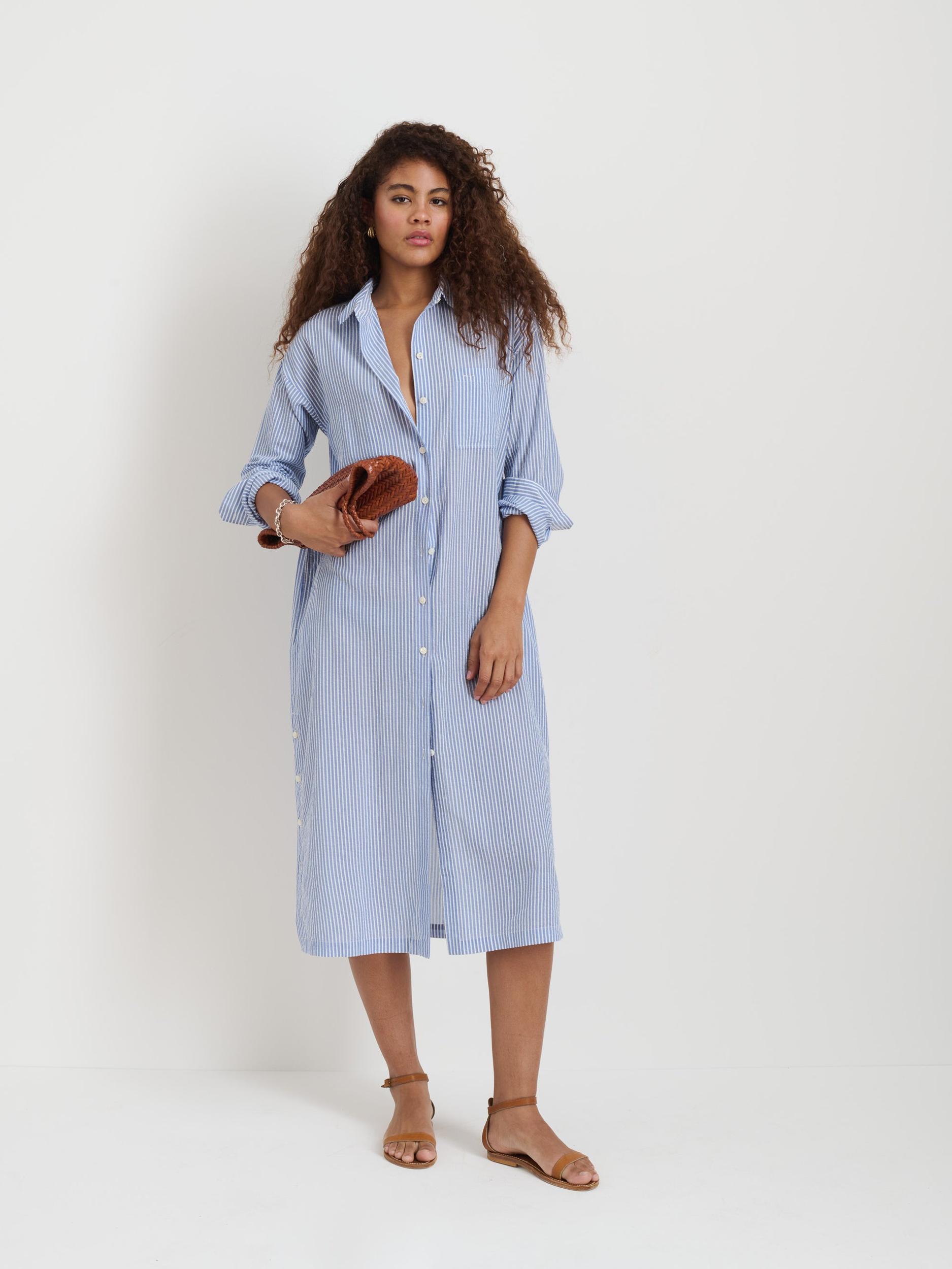 Kerry Shirtdress In Seersucker Product Image