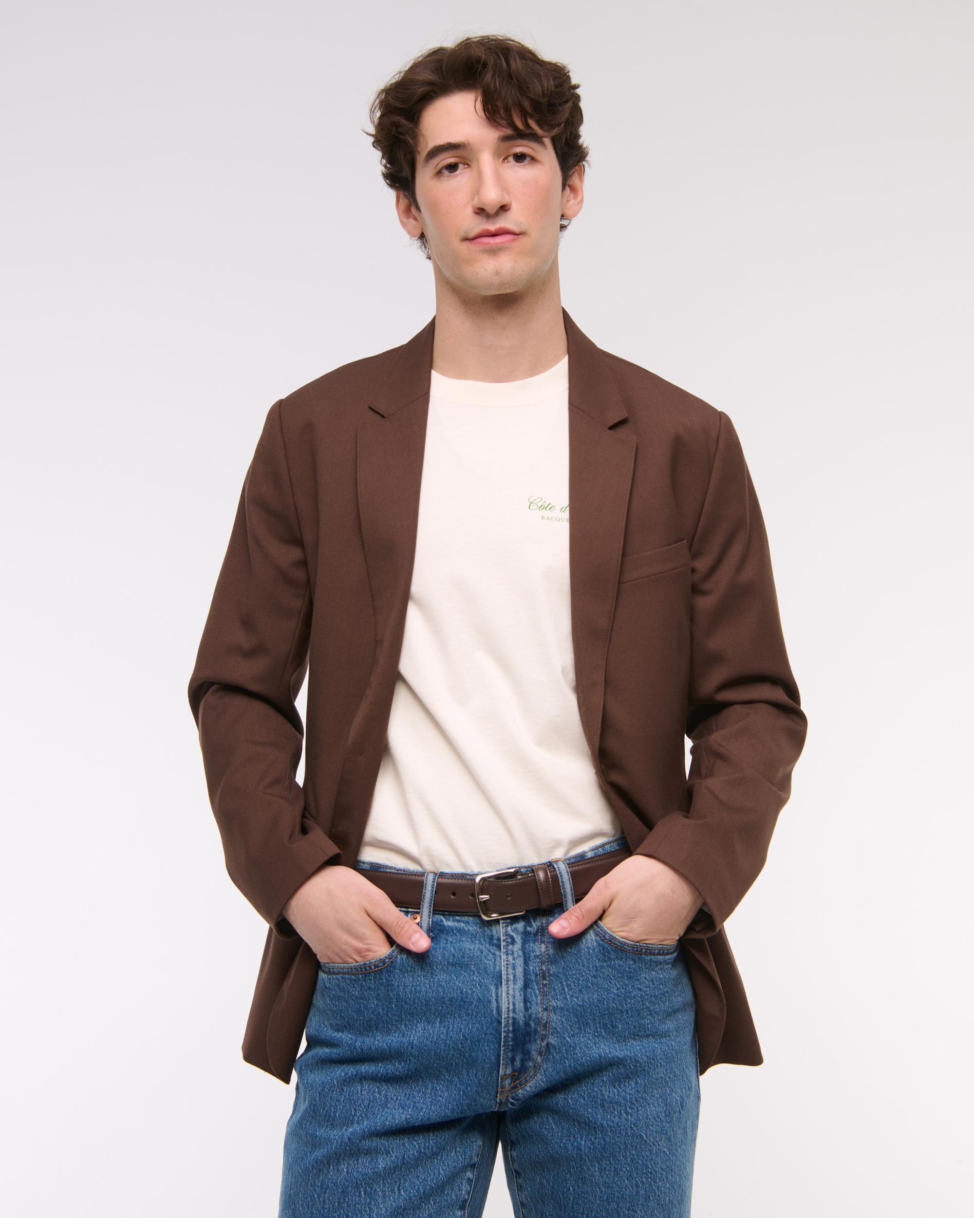 The A&F Collins Slim Blazer Product Image