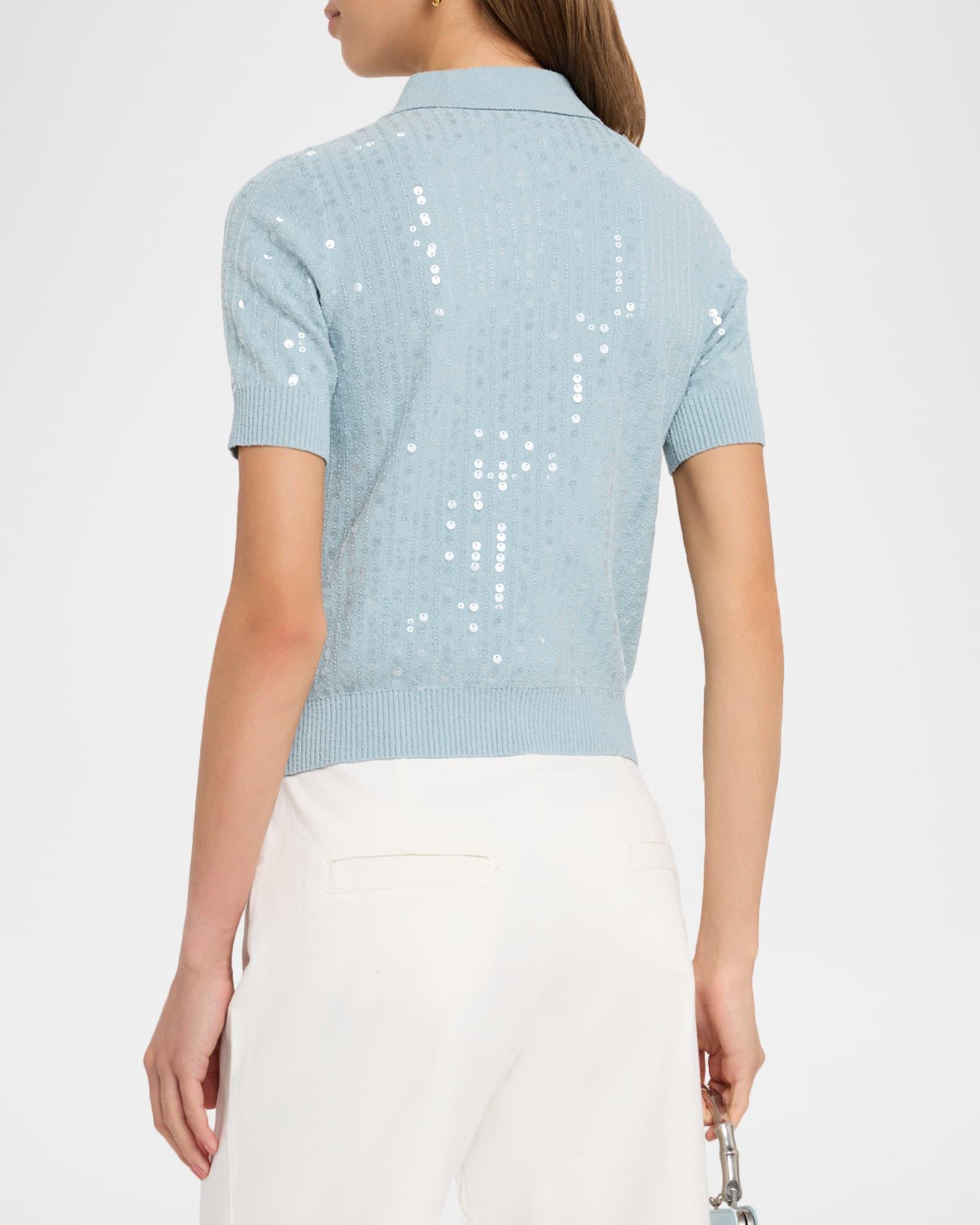 Diadema Sequin Knit Polo Shirt Product Image