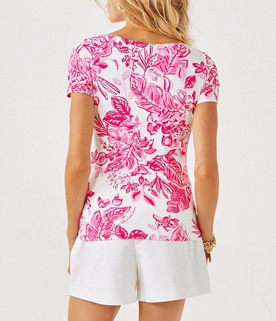 Lilly Pulitzer x Saint James Rose Soleil Round Neck Short Sleeve Knit Top Product Image
