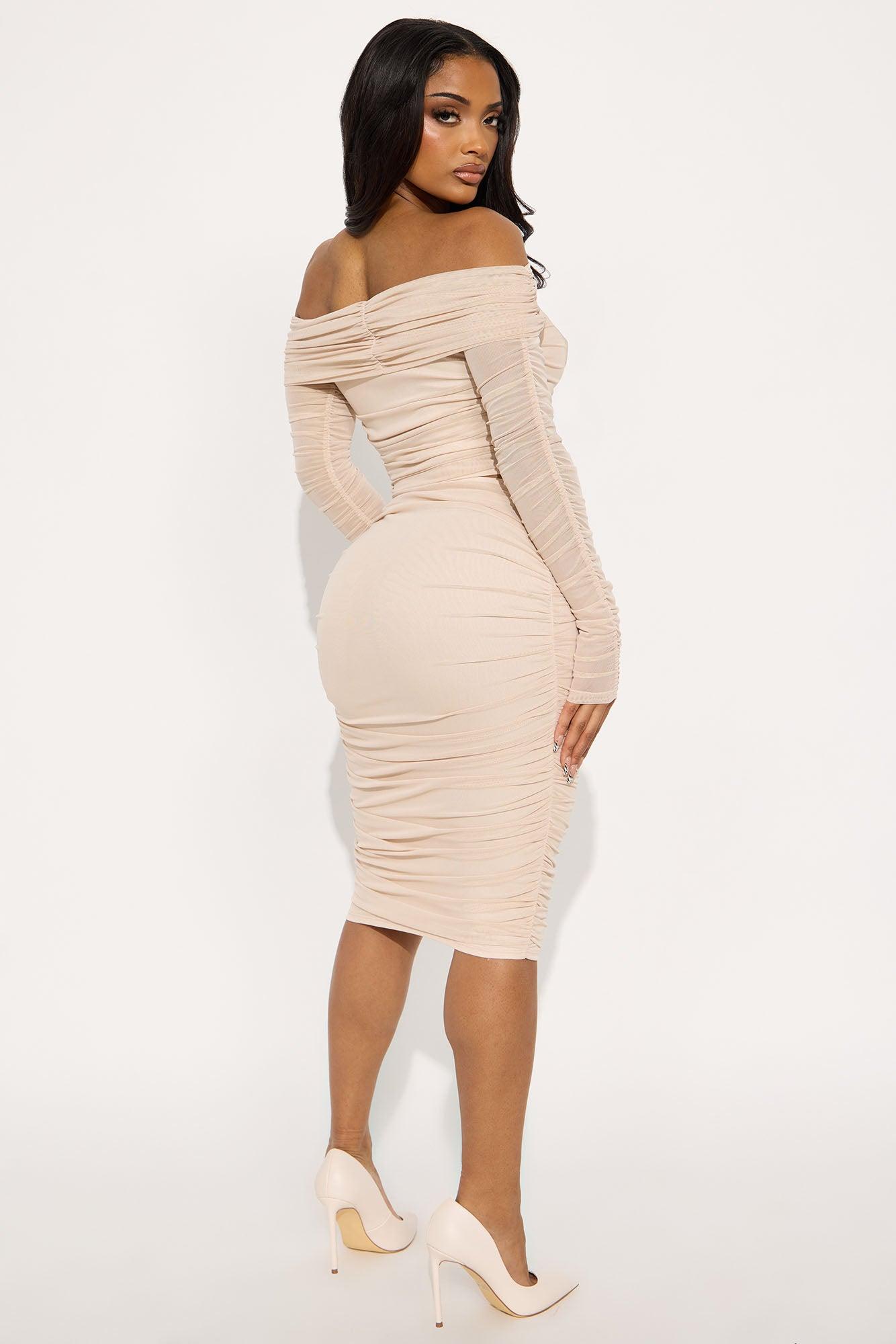 Secret Skills Mesh Maxi Skirt Set - Beige Female Product Image