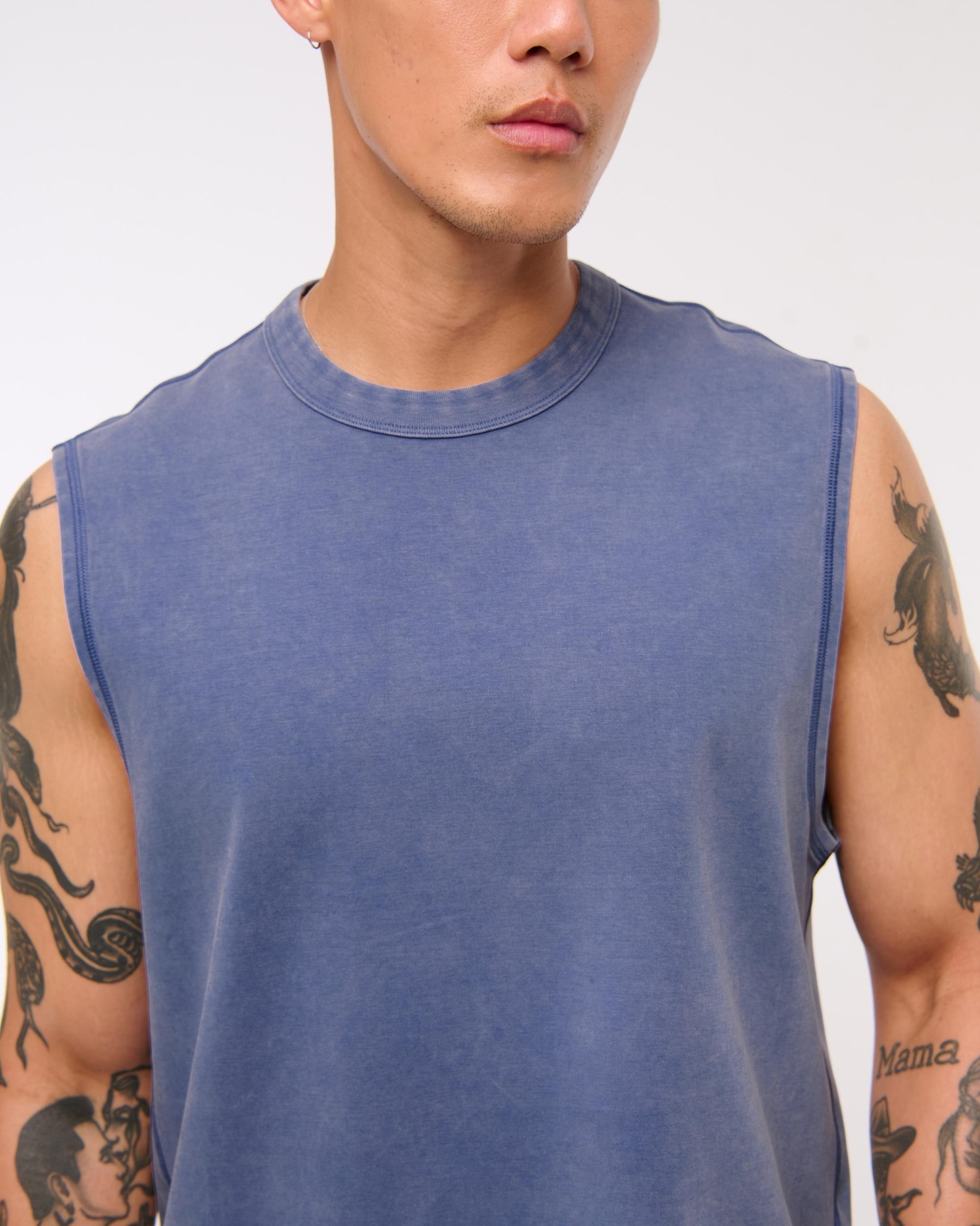 YPB Active Cropped Heavyweight Cotton Tank Product Image