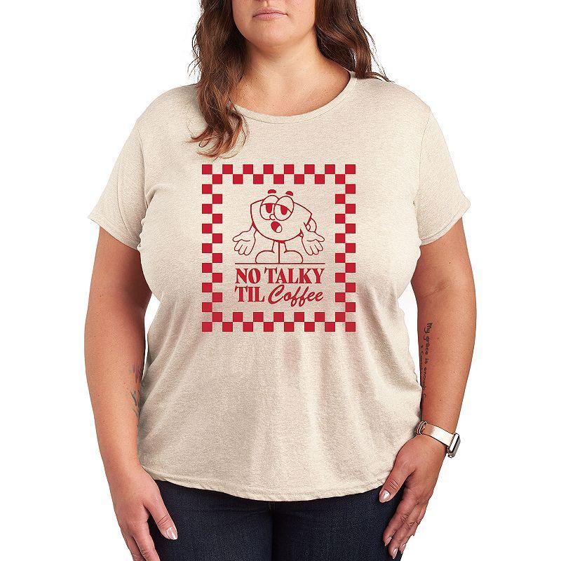 Plus No Talky Til Coffee Graphic Tee, Women's,  Product Image
