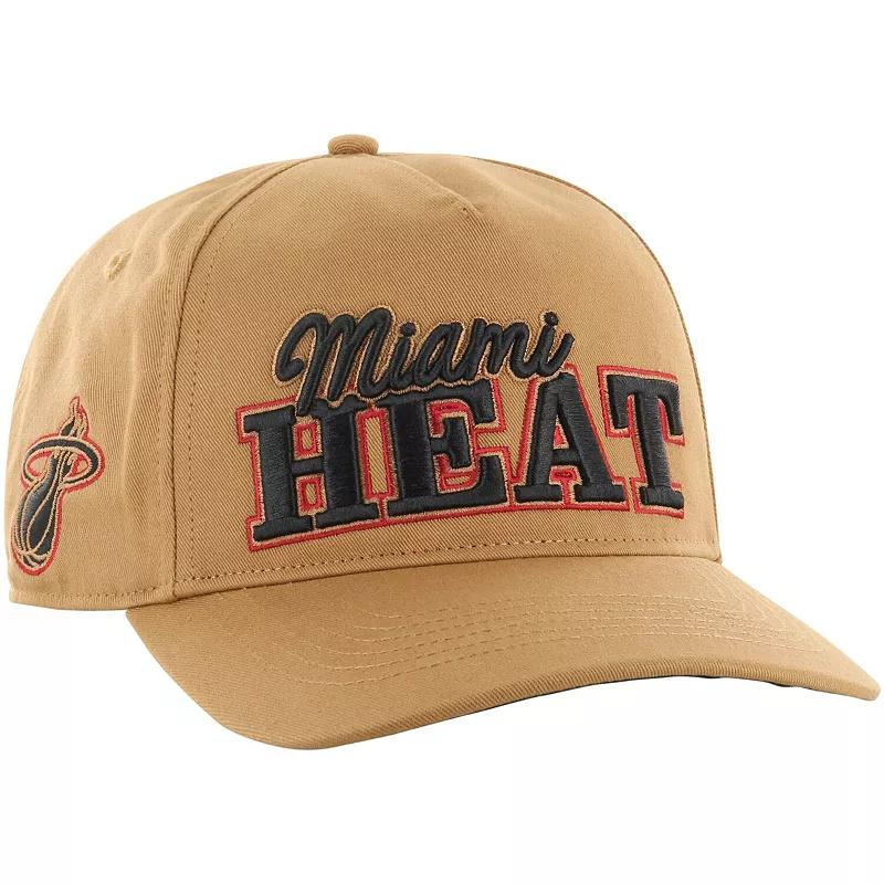 Mens 47 Tan Miami Heat Barnes Hitch Adjustable Hat Product Image