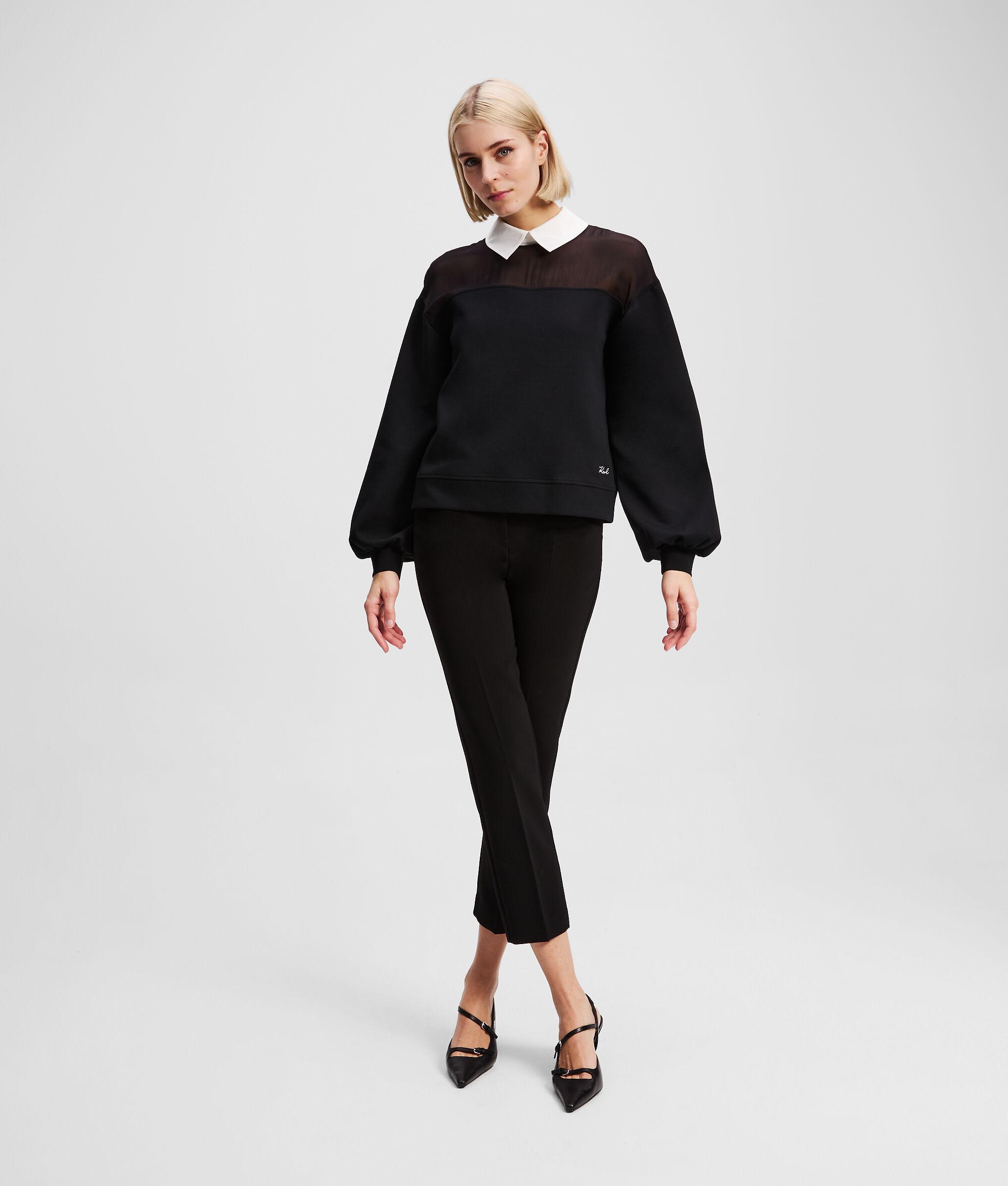 POPLIN COLLAR SWEATSHIRT Product Image