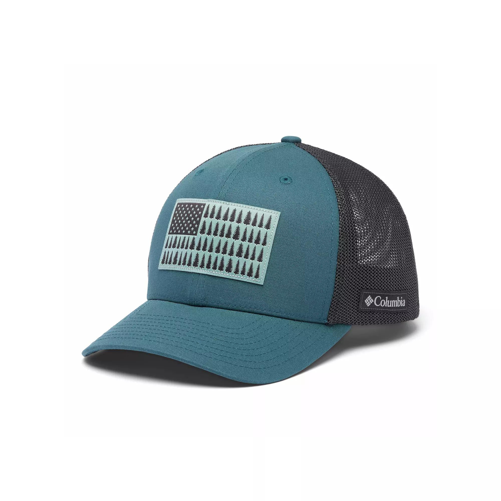 Men's Columbia FlexFit Mesh Tree Flag Fitted Cap,  Product Image