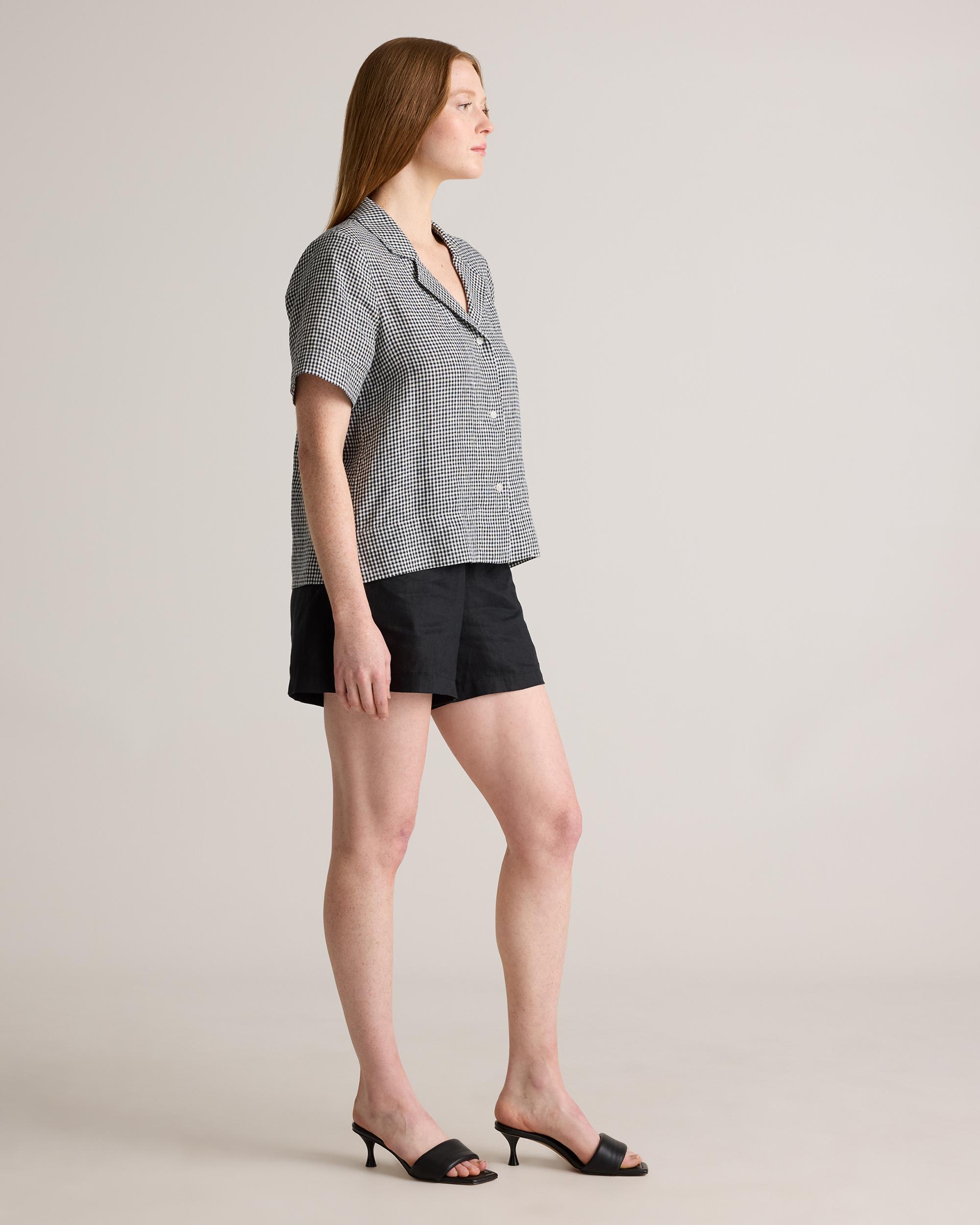 Quince | Women's 100% European Linen Short Sleeve Shirt Size XL Product Image