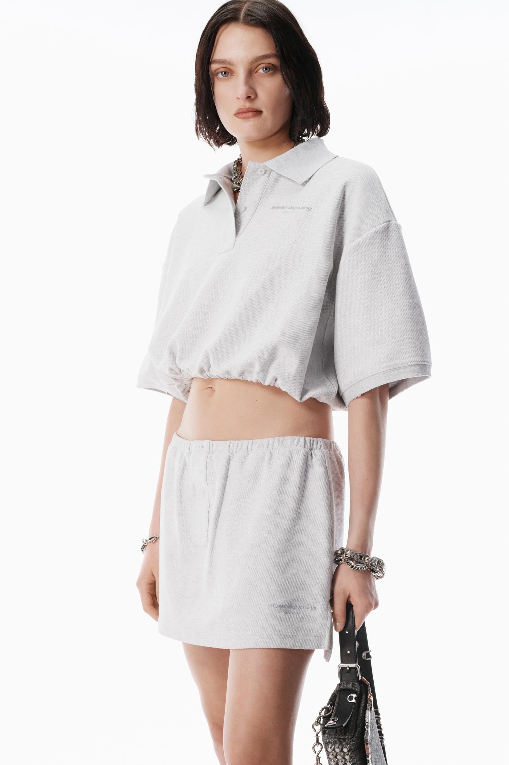 Light Grey Deconstructed Miniskirt Product Image