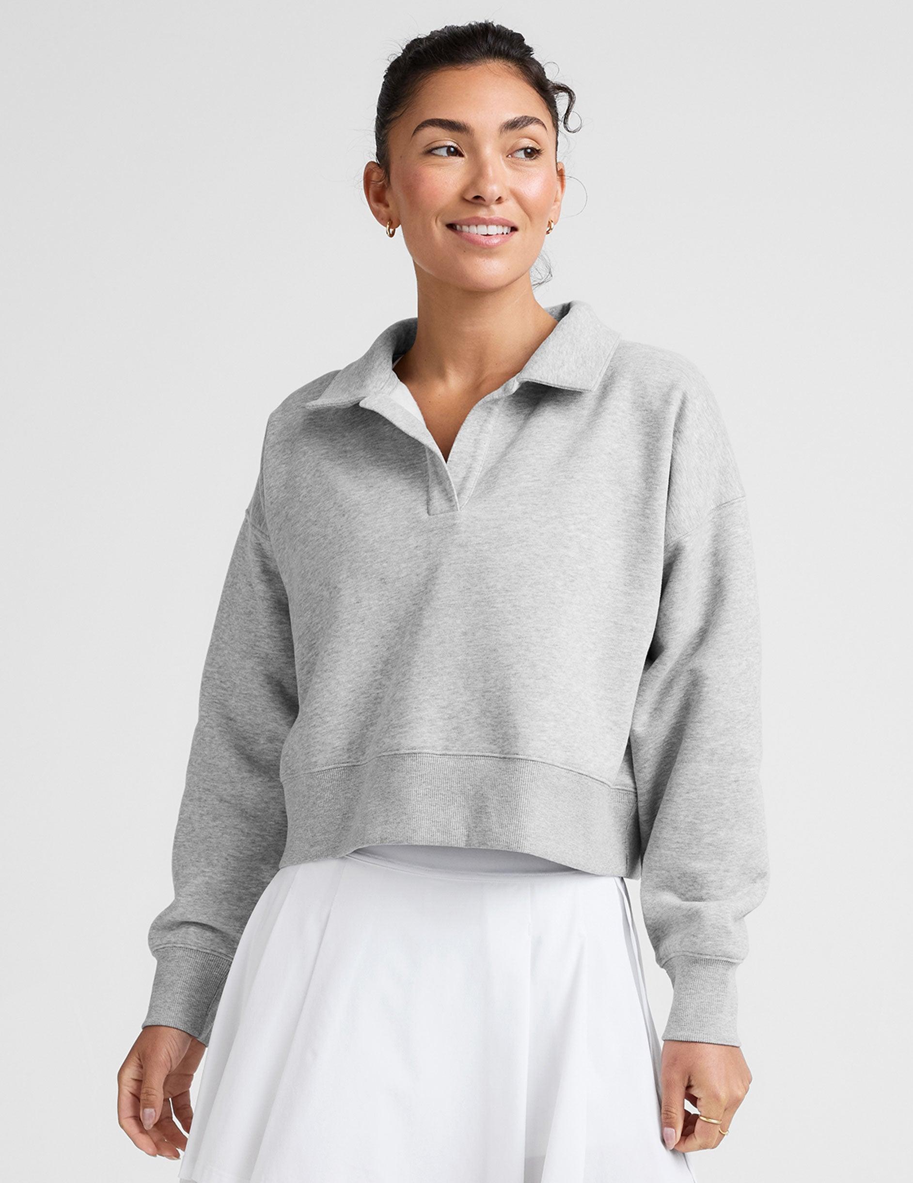 LuxeFleece Collared Sweatshirt Product Image