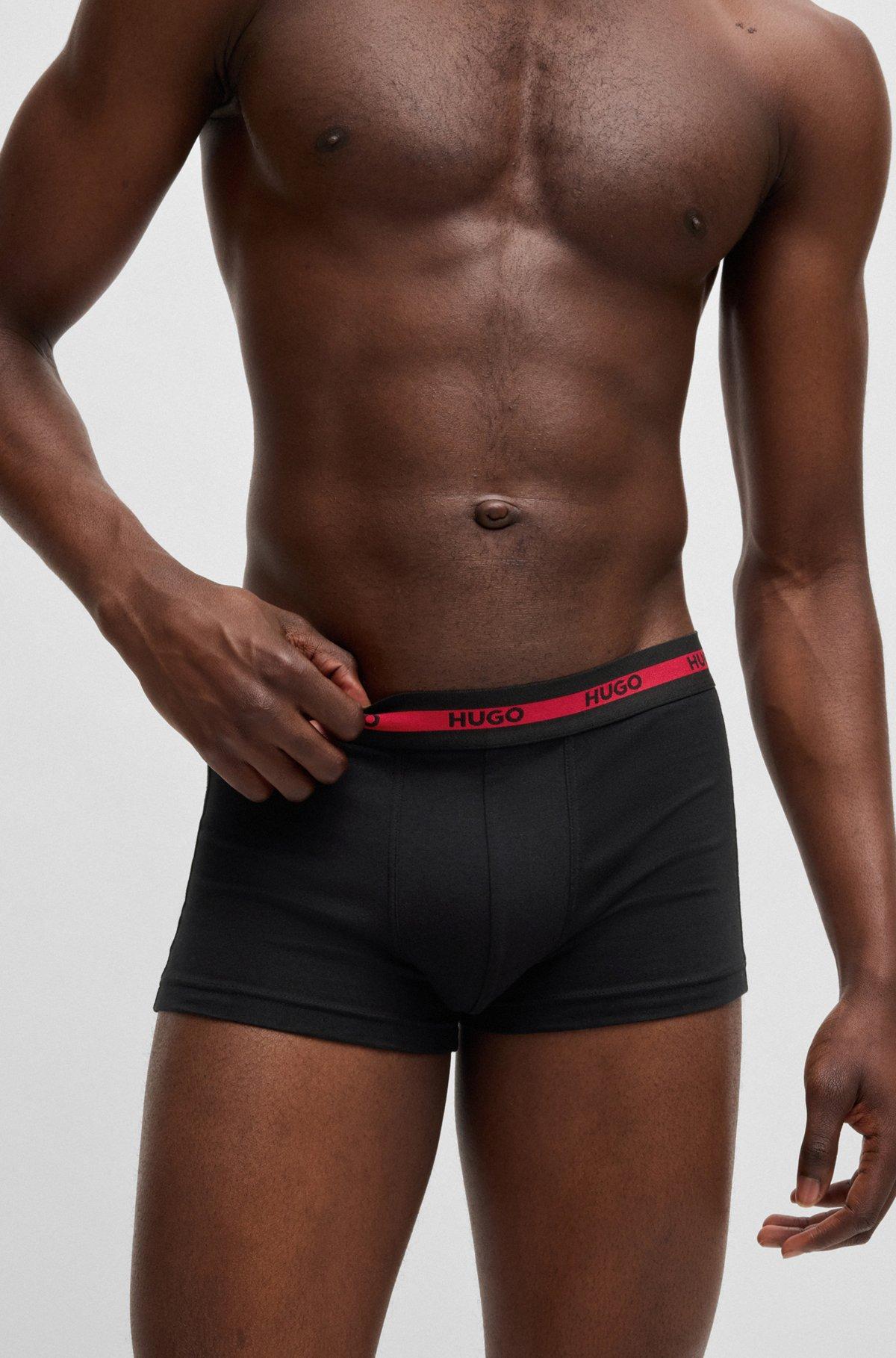 Three-pack of stretch-cotton trunks with logo waistbands Product Image