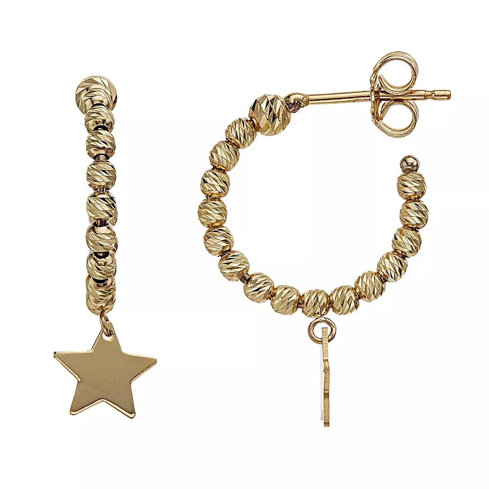 14k Gold Star Drop & Hoop Earrings, Women's Product Image