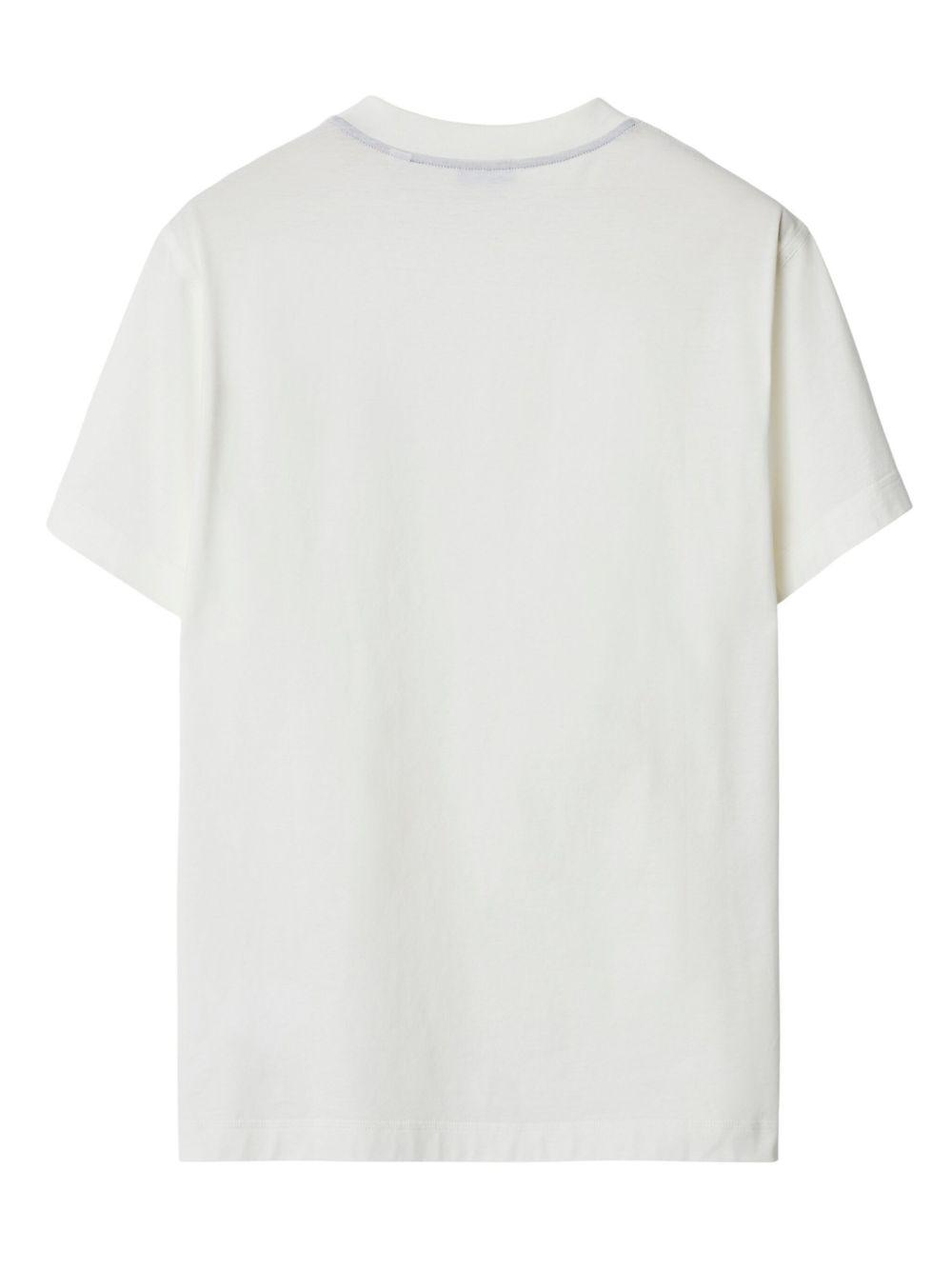 White Embroidered T-Shirt Product Image