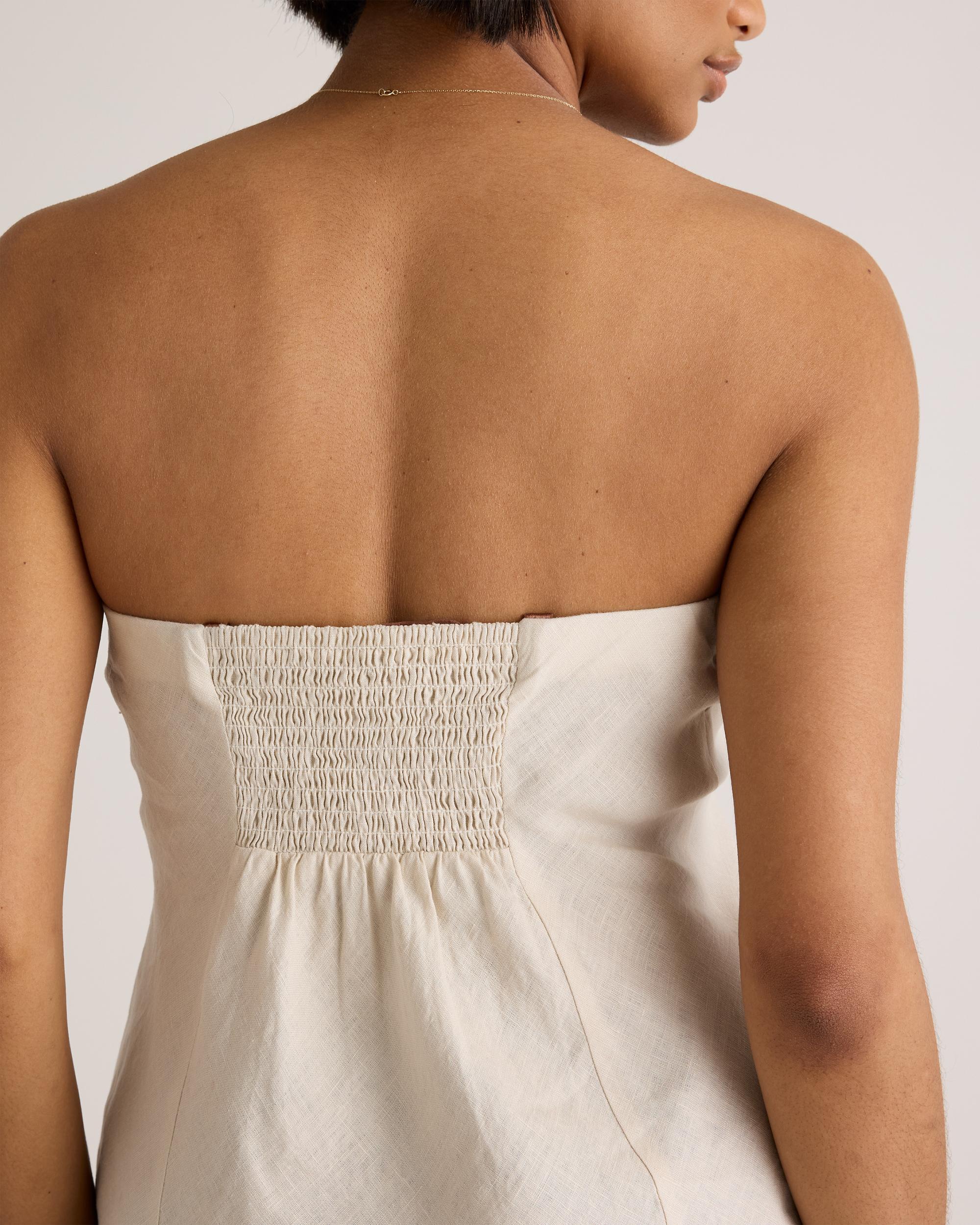 Quince | Women's 100% European Linen Strapless Top Size XL Product Image