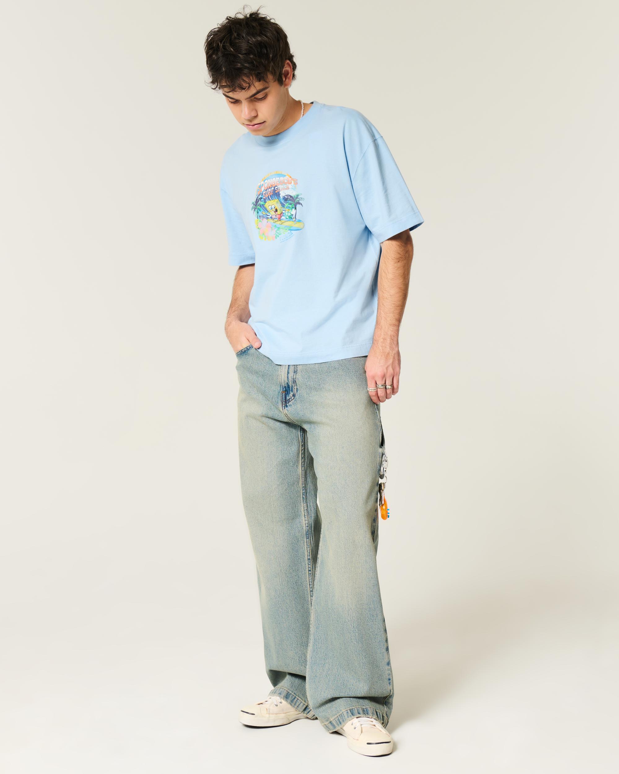 Boxy Crop SpongeBob SquarePants Graphic Tee Product Image