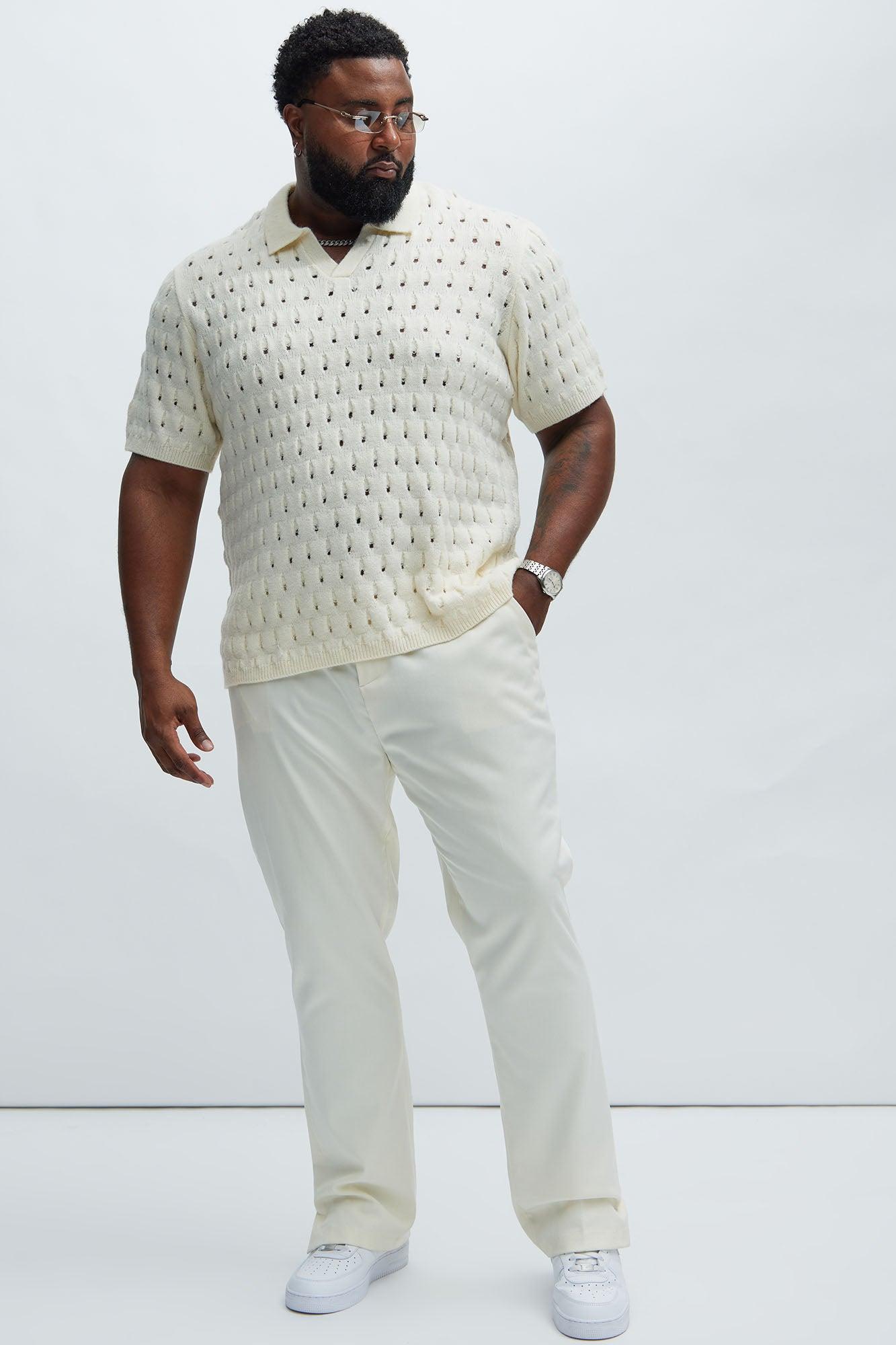Jaxton Textured Polo - Cream Product Image