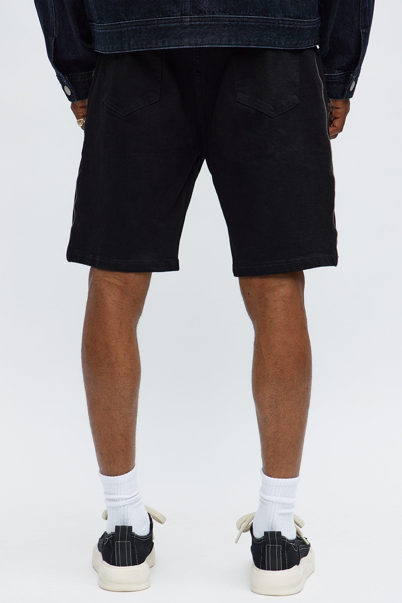 Relaxed Me Down Denim Shorts - Black Male Product Image