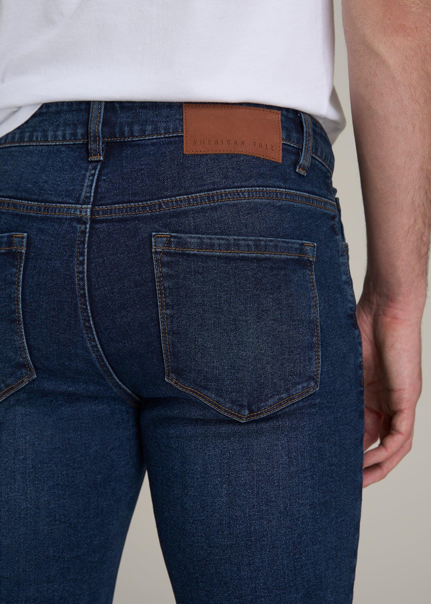 Dylan Slim Fit Jeans for Tall Men in Faded Dark Indigo Male Product Image