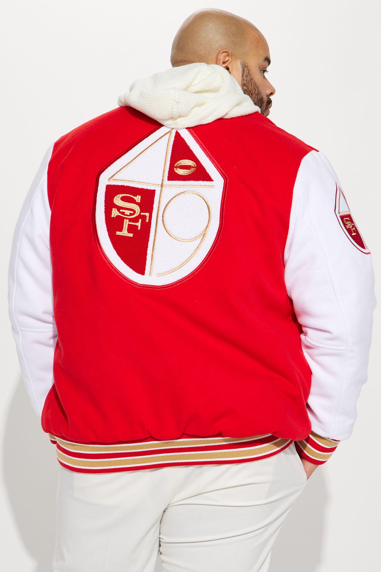 49ERS Varsity Jacket - Red/White Product Image