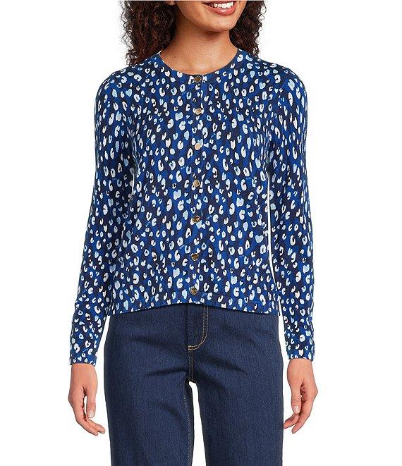 Lilly Pulitzer Fairley You're An Animal Print Crew Neck Long Sleeve Cardigan Product Image