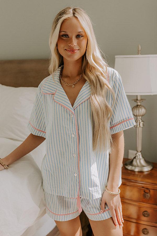 Lakeside Bliss Stripe Pajama Top Product Image