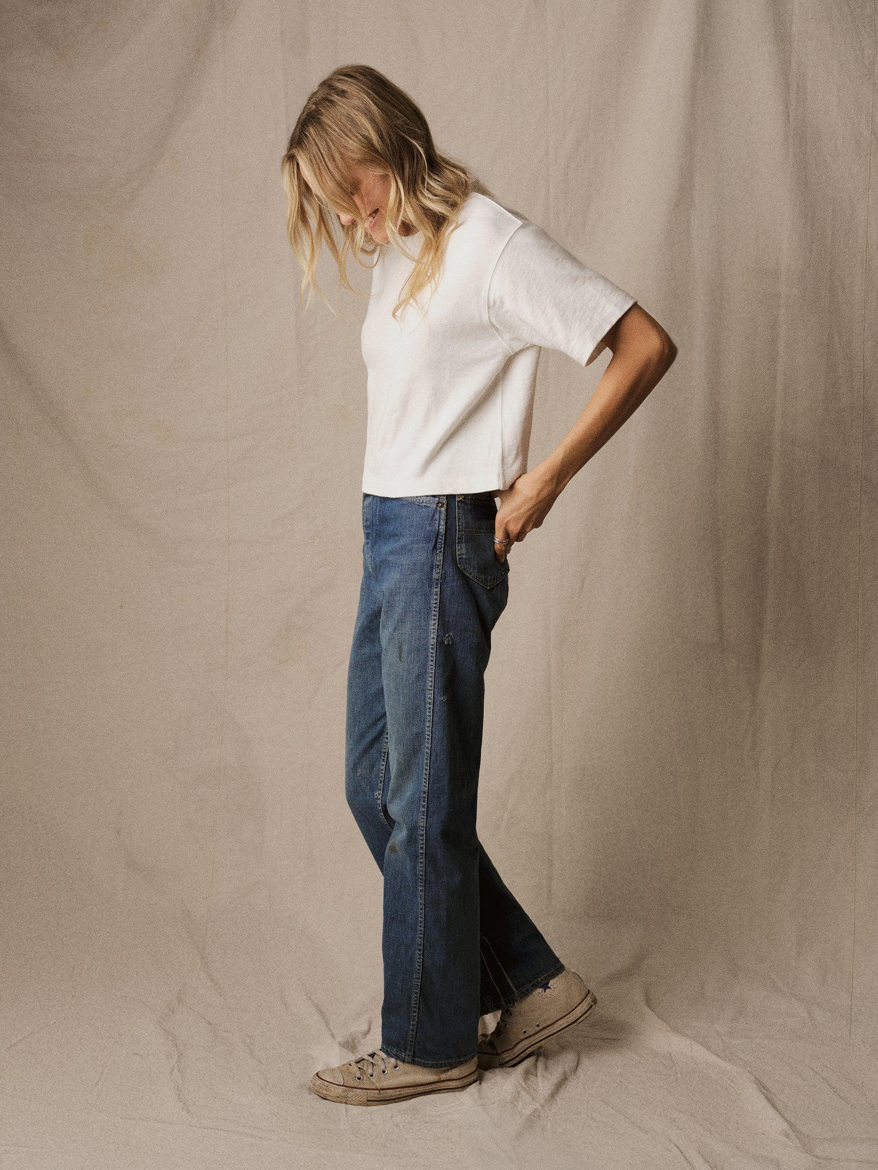 White Field-Spec Boyfriend Crop Tee Product Image