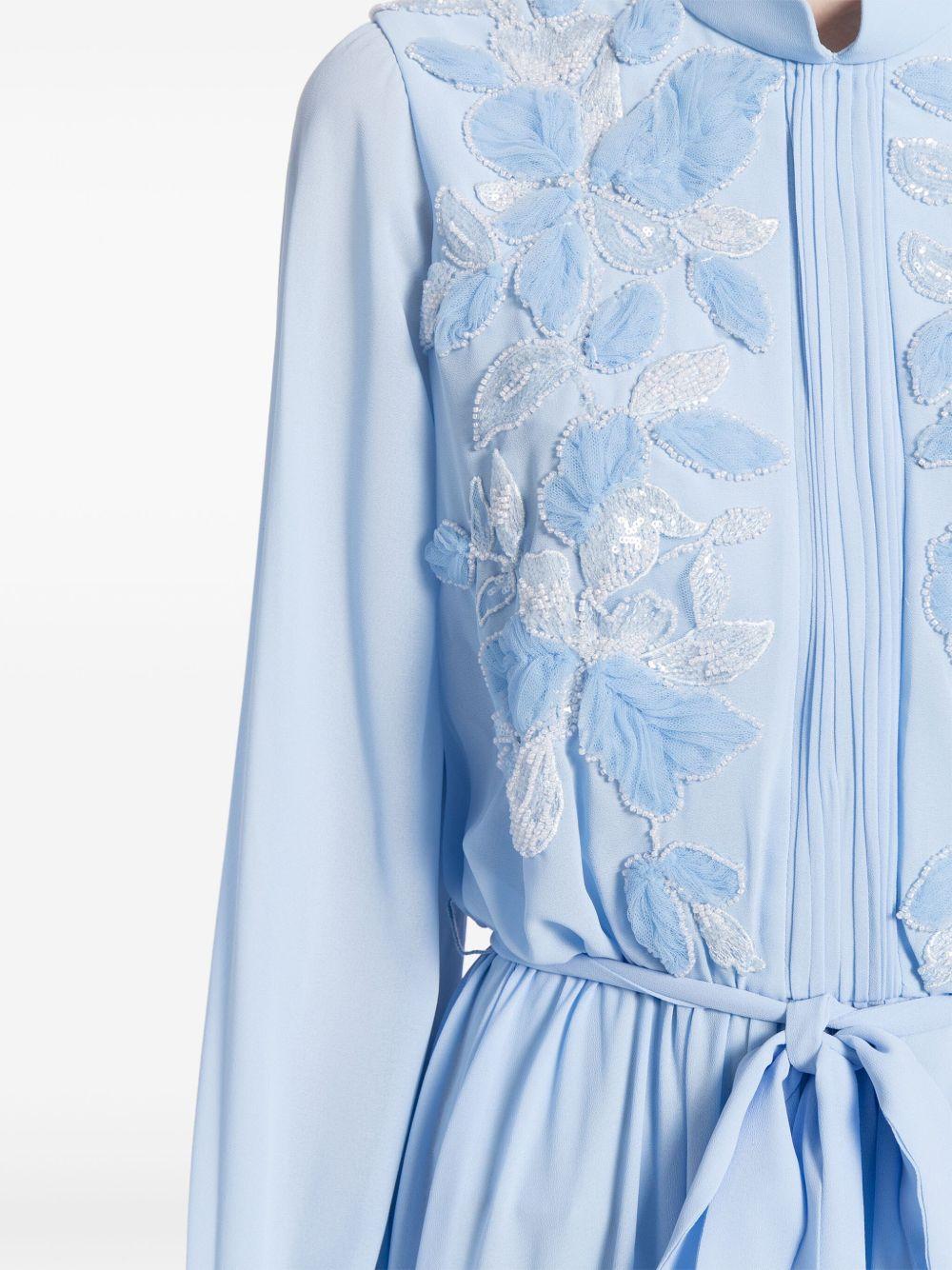 floral-embroidered kaftan dress Product Image