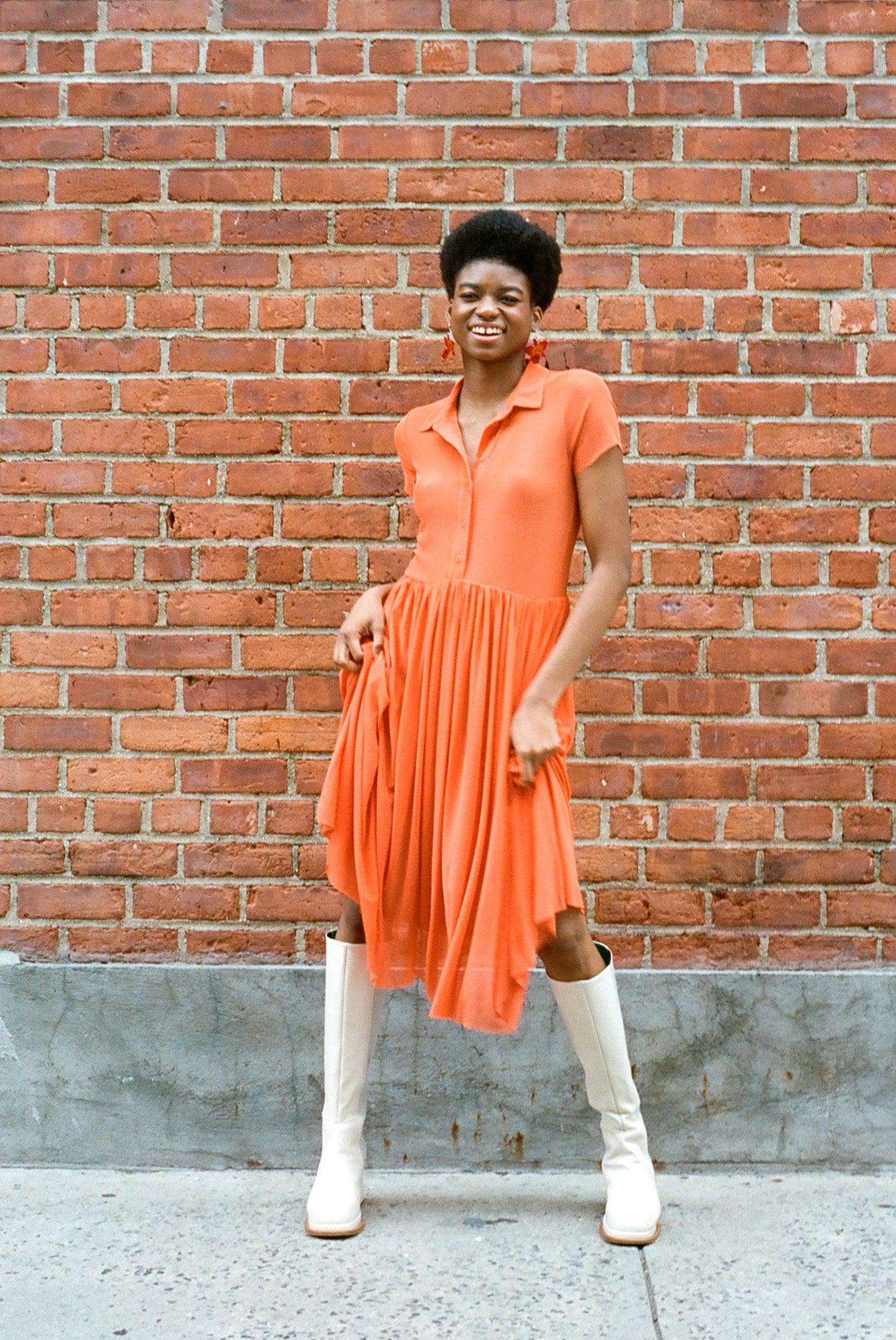 Sid Dress - International Orange Product Image