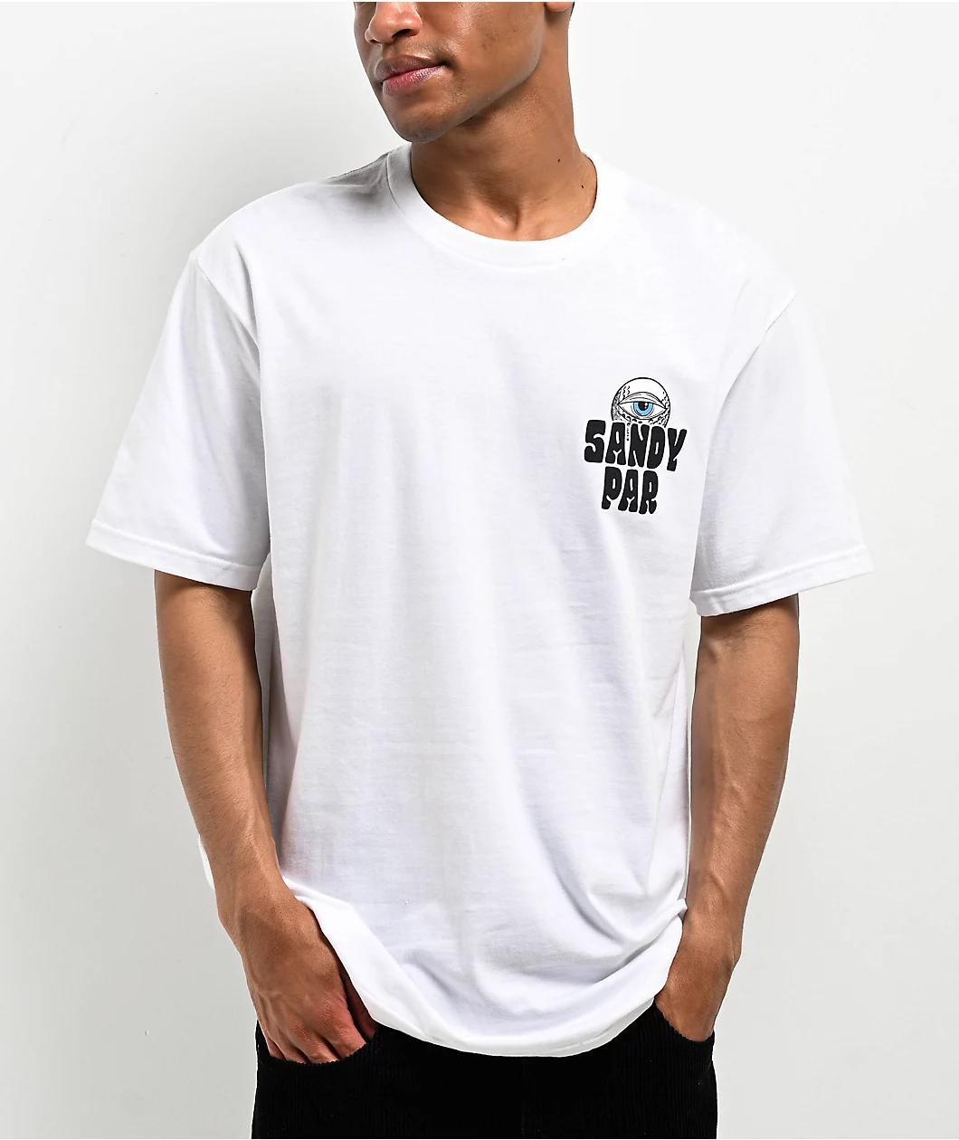 Sandy Par Golf Wash White T-Shirt Product Image