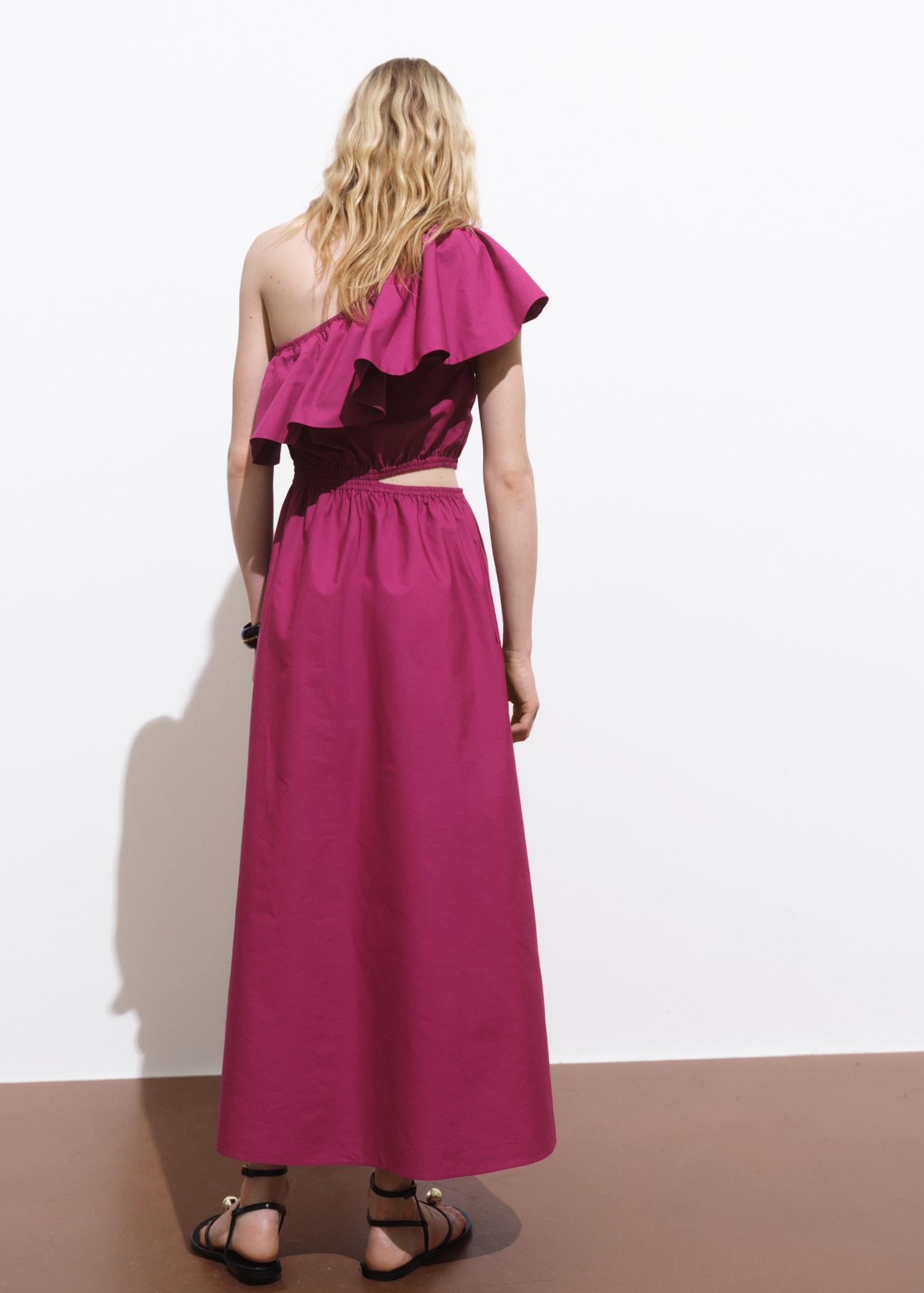 Asymmetrical dress with cut-out - Women | MANGO USA Product Image