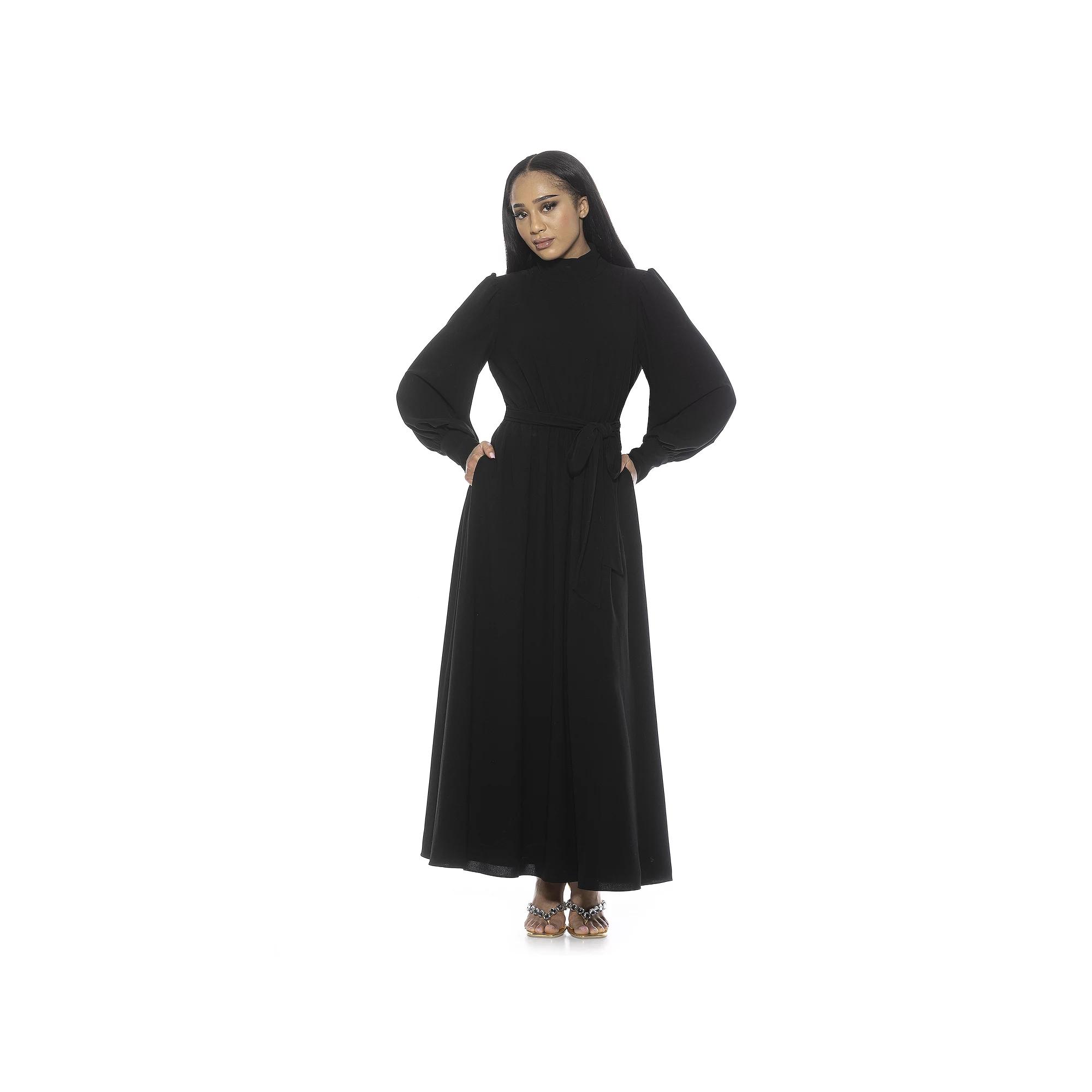 Women's ALEXIA ADMOR Isaliah Mockneck Blouson Sleeve Maxi Dress,  Product Image