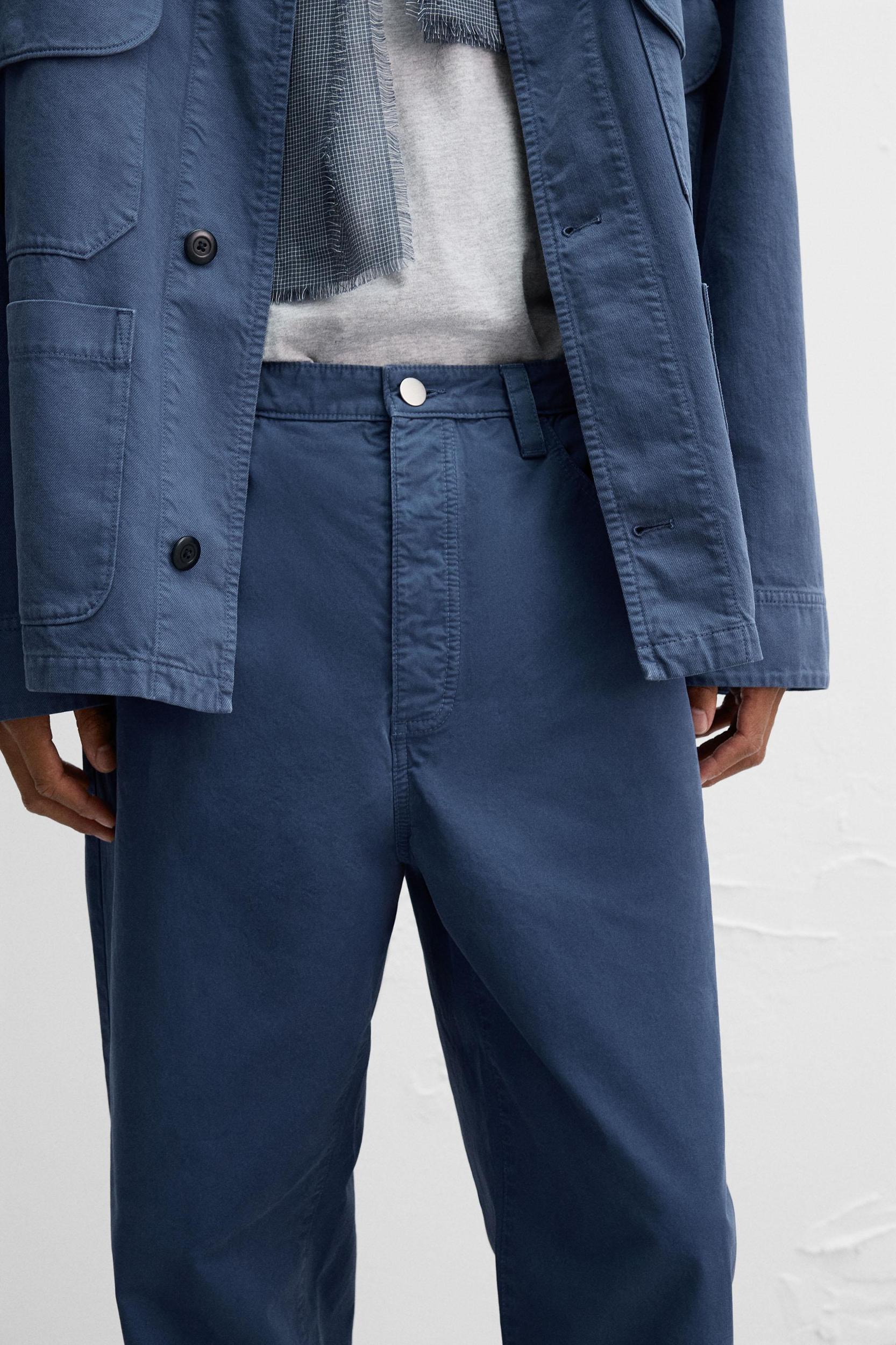 WASHED STRAIGHT FIT PANTS Product Image