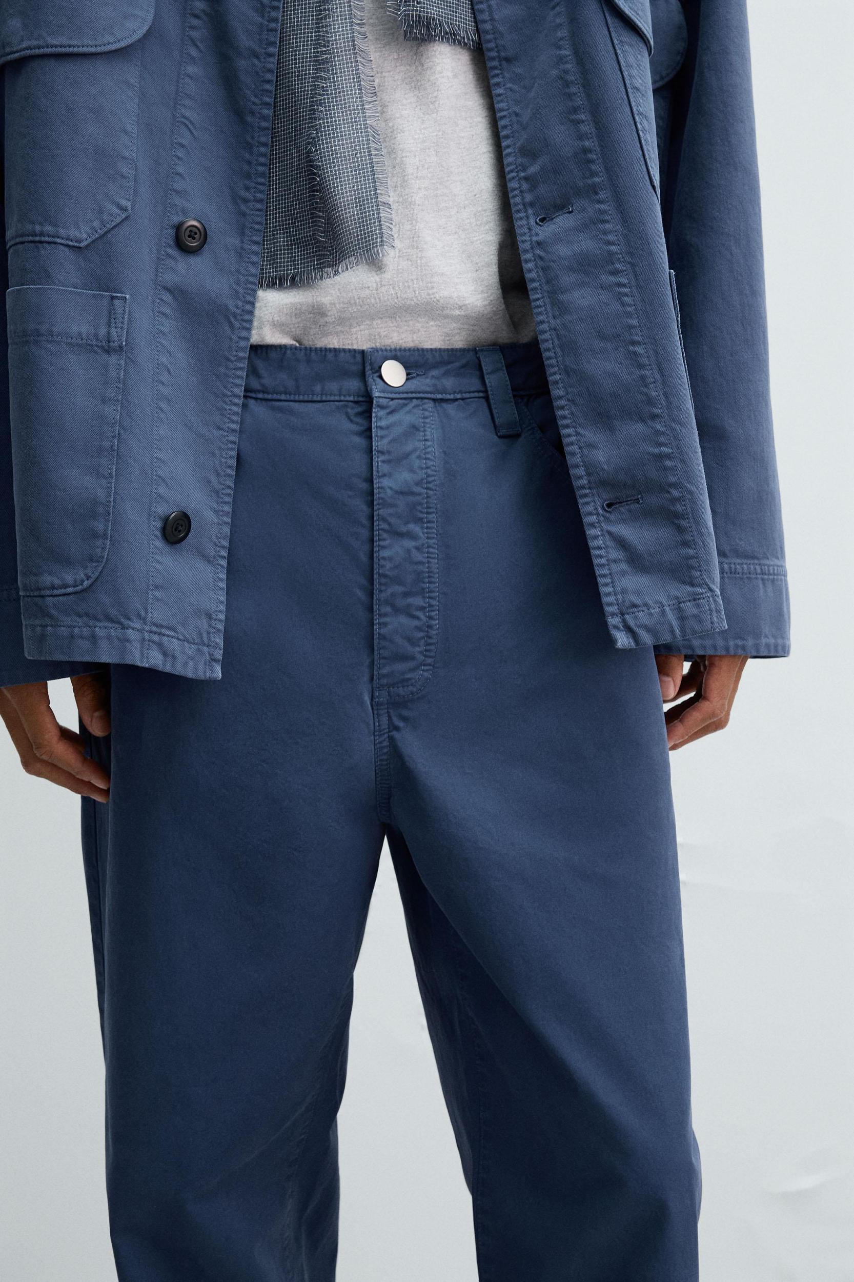 WASHED STRAIGHT FIT PANTS Product Image