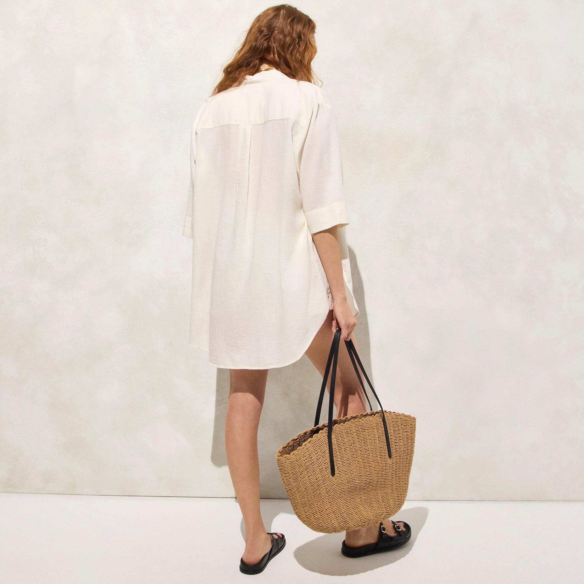 Airy gauze button-up shirt Product Image