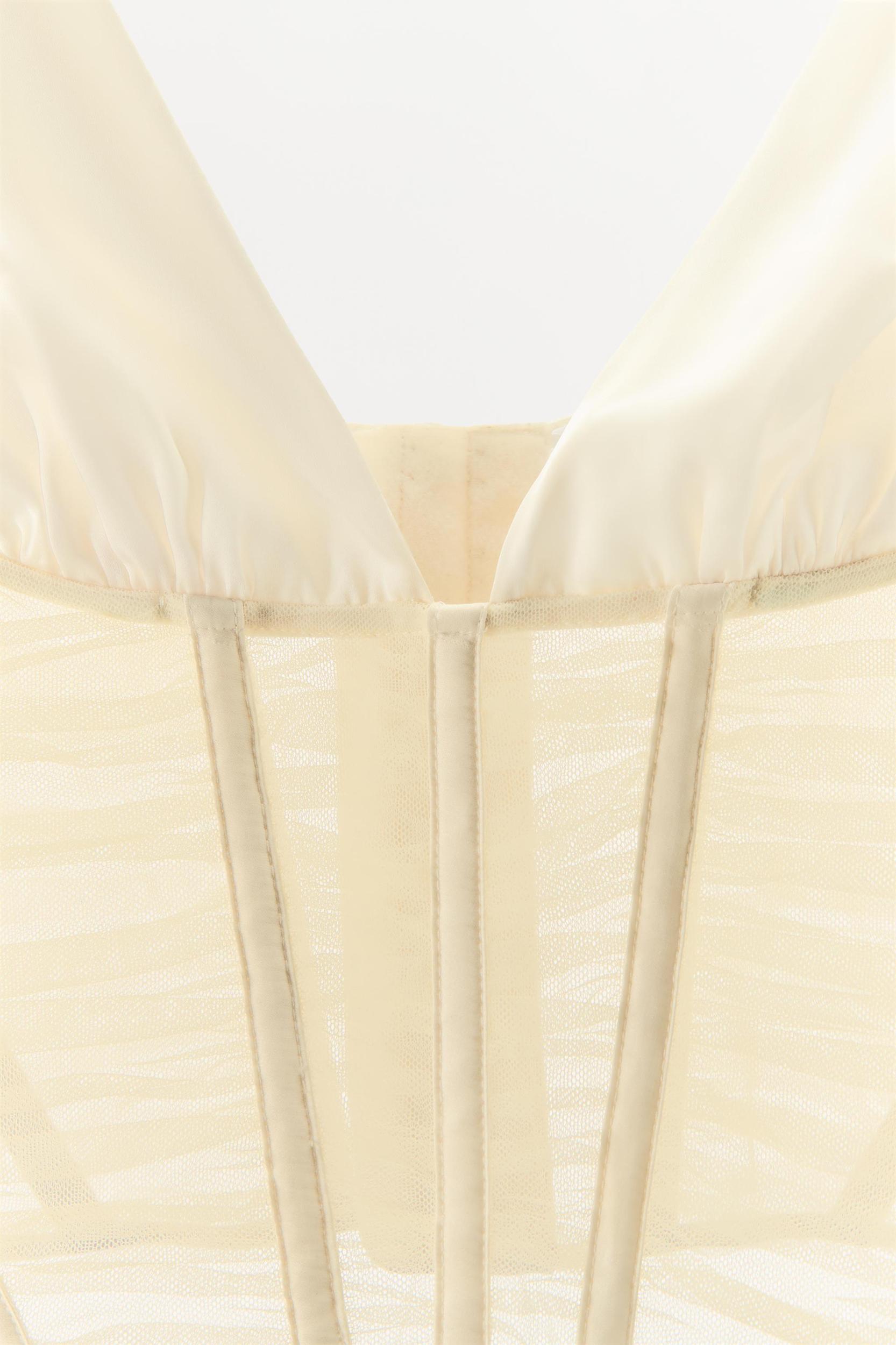 COMBINATION SATIN EFFECT CORSET TOP Product Image