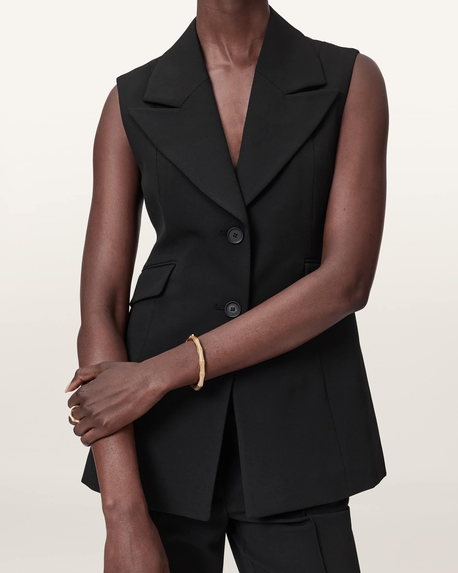 Nellie Pave Earrings WARM SILVER | ALLSAINTS US Product Image