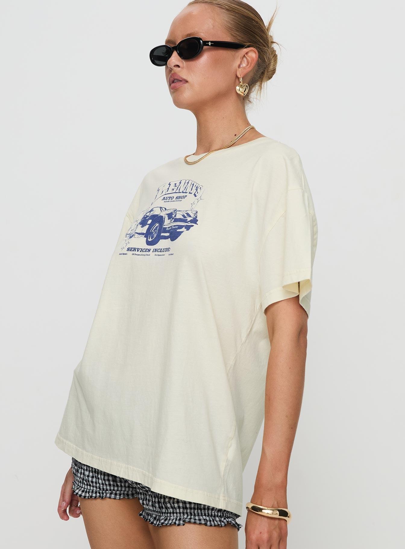 Lennys Auto Oversized Tee Cream Product Image