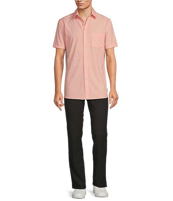 Rowm Rec + Relax Short Sleeve Performance Textured Solid Shirt Product Image