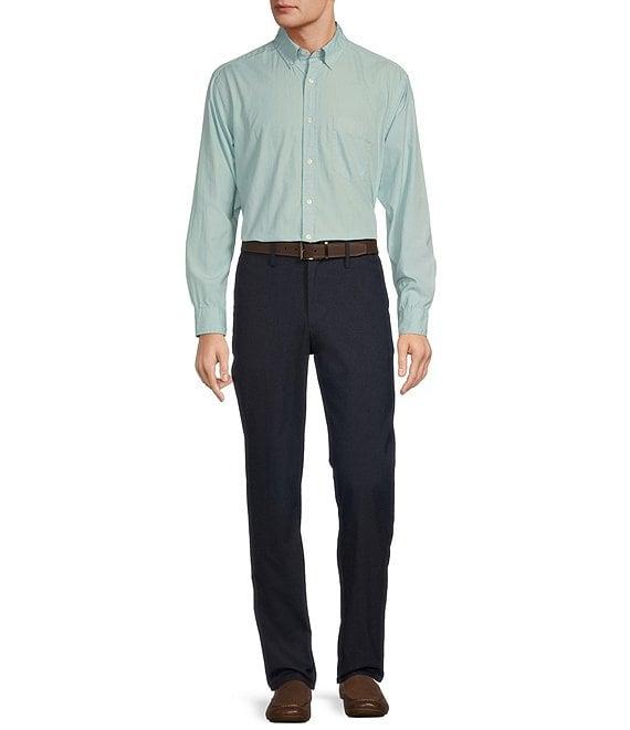 Roundtree & Yorke Long Sleeve Solid Slub Sport Shirt Product Image