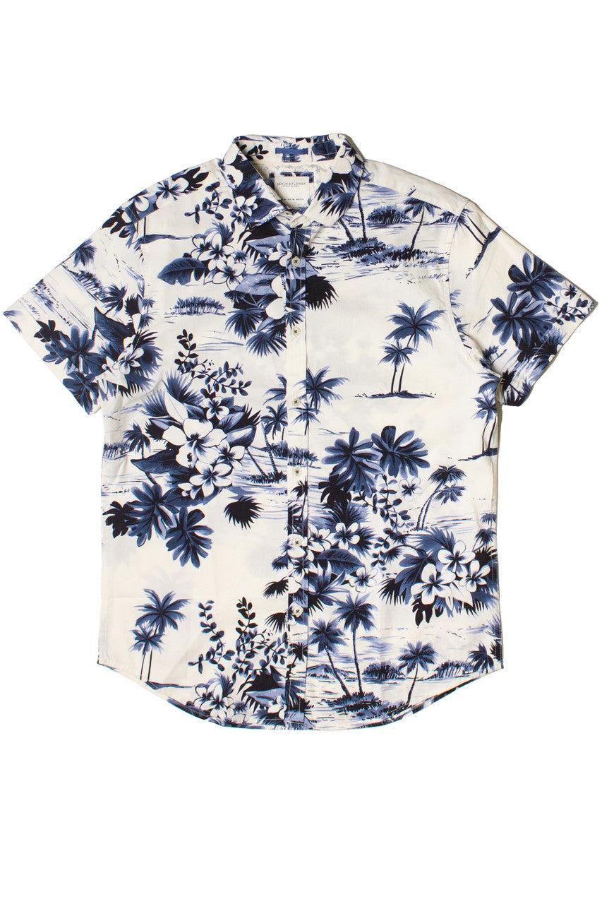Navy Ink Hawaiian Shirt Product Image