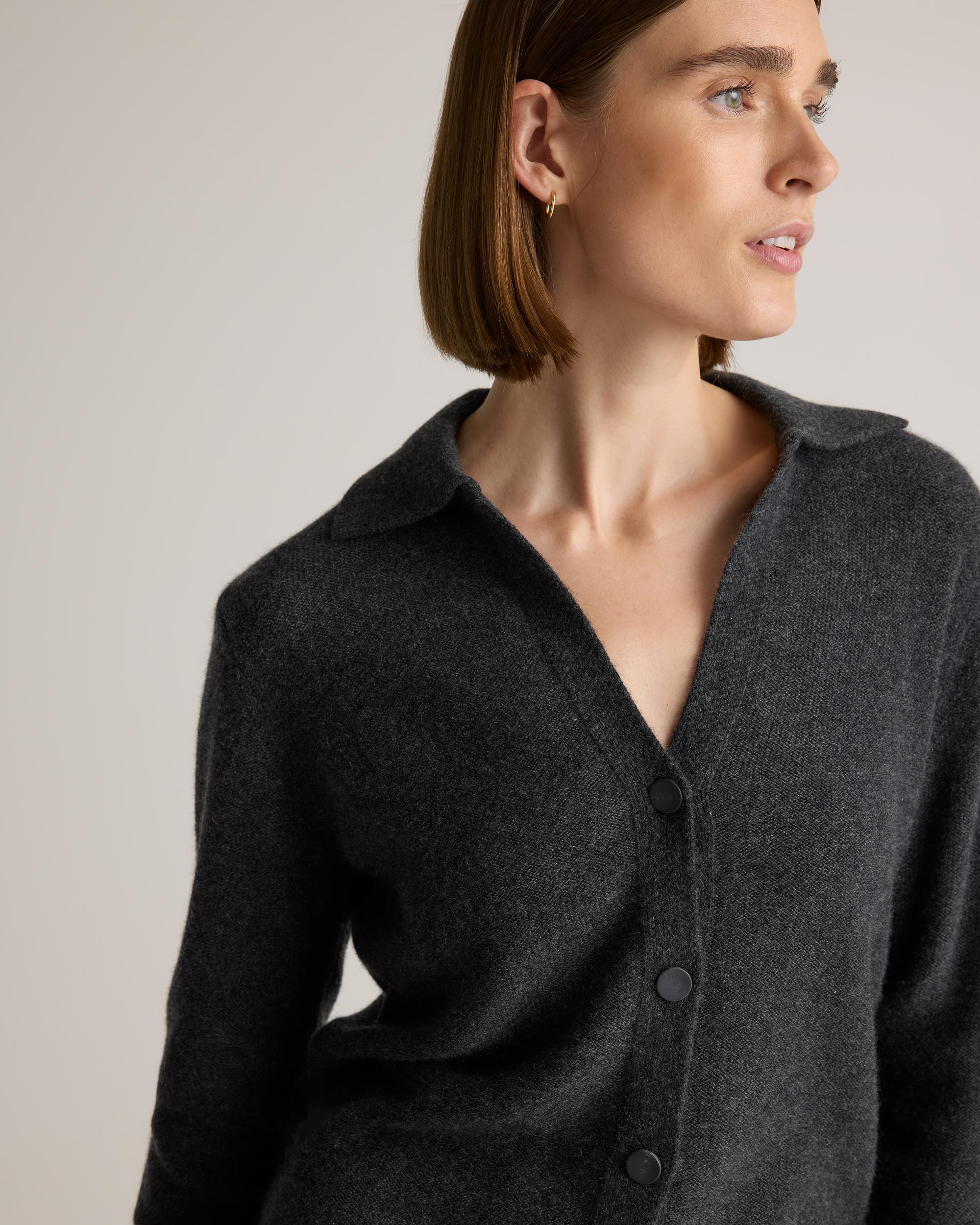 Quince | Women's Mongolian Cashmere Collared Cardigan Sweater Size XL Product Image