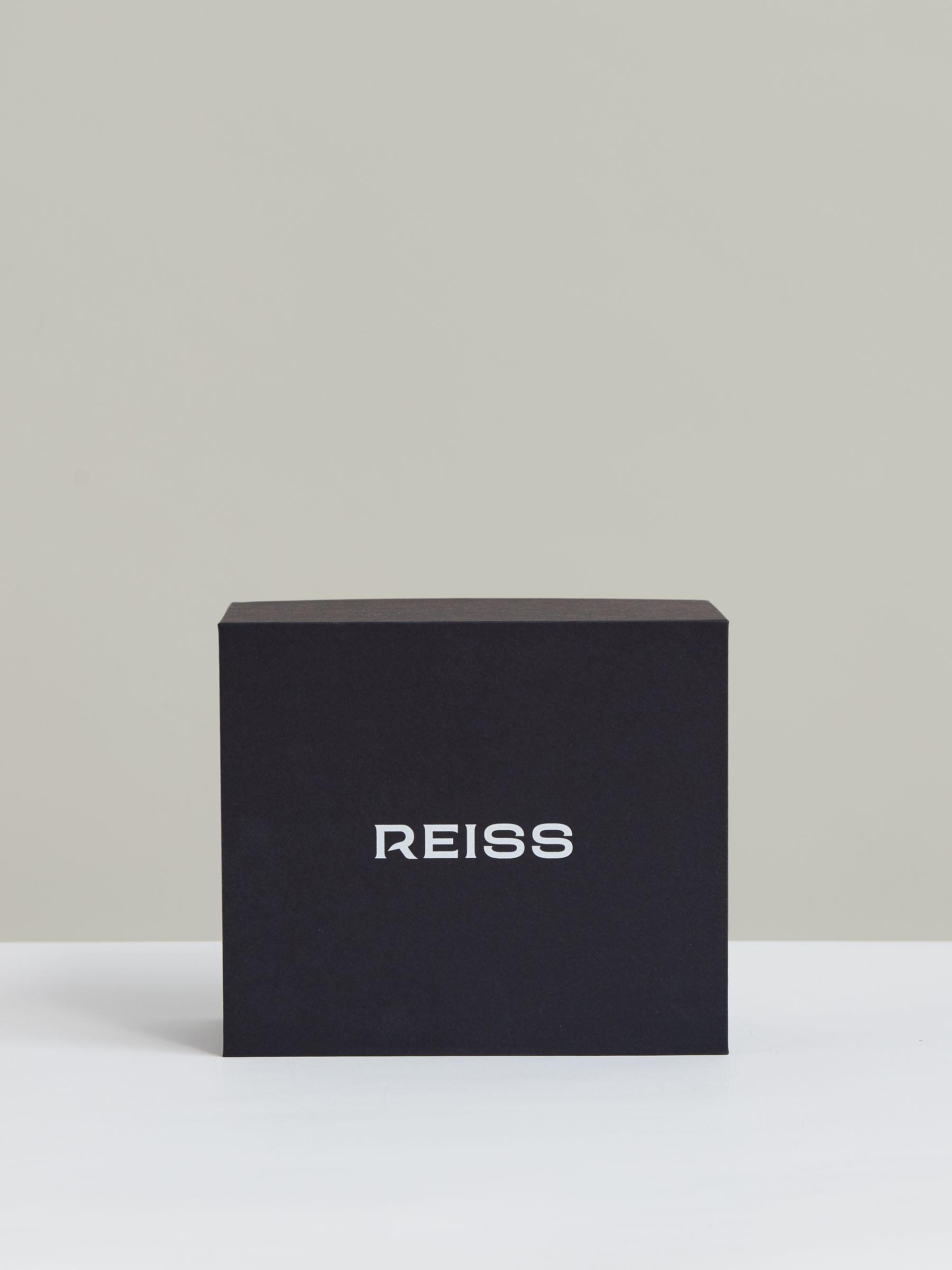 Reversible Leather Belt with Interchangeable Buckle in Black/Brown Product Image