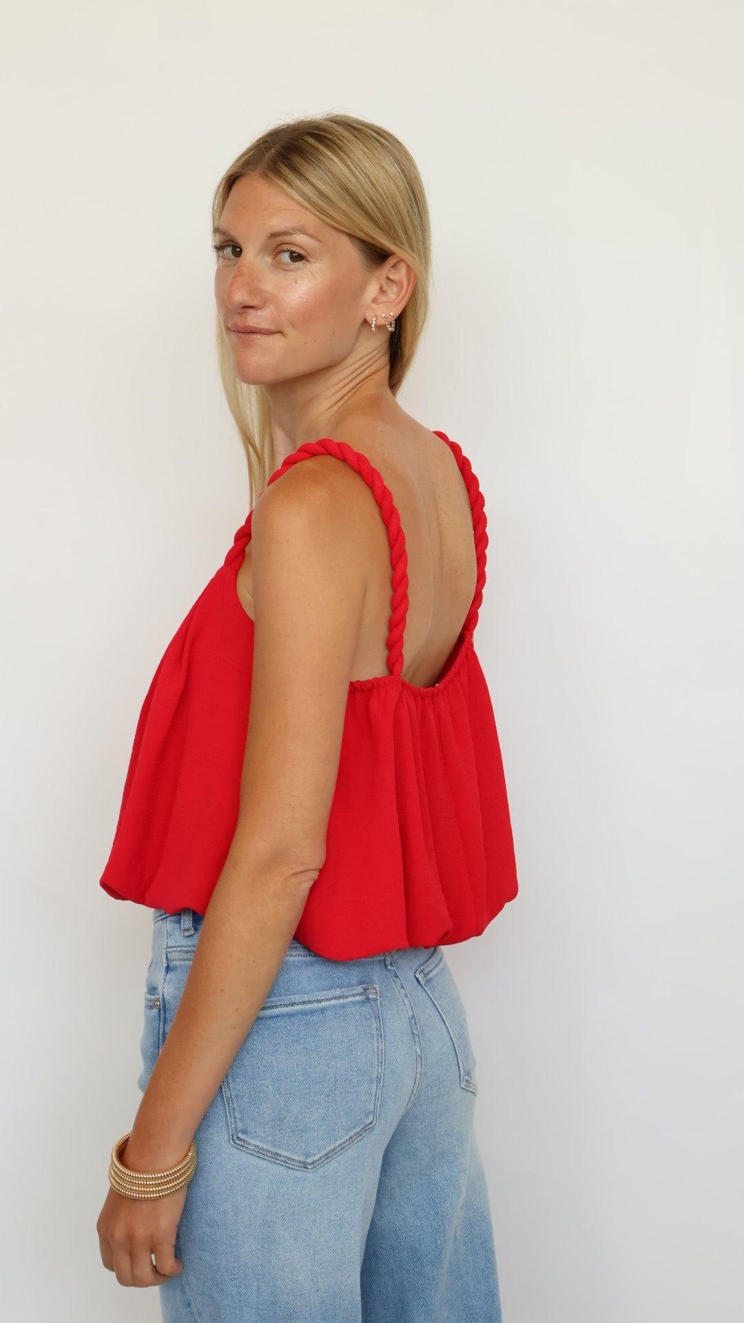 Bubble Braided Strap Top Product Image