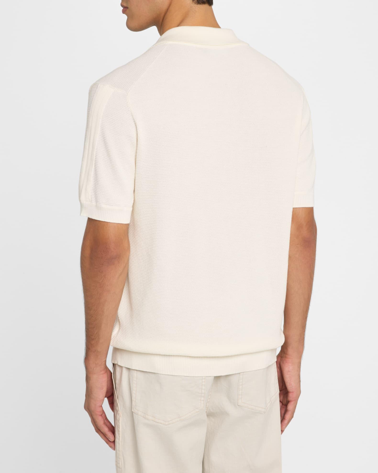 Men's Rino Cotton and Silk Knit Polo Shirt Product Image