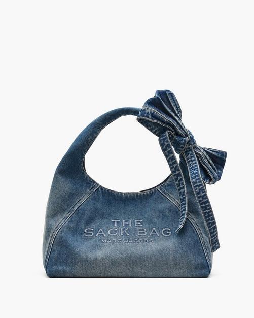 The Bow Denim Sack Bag Product Image