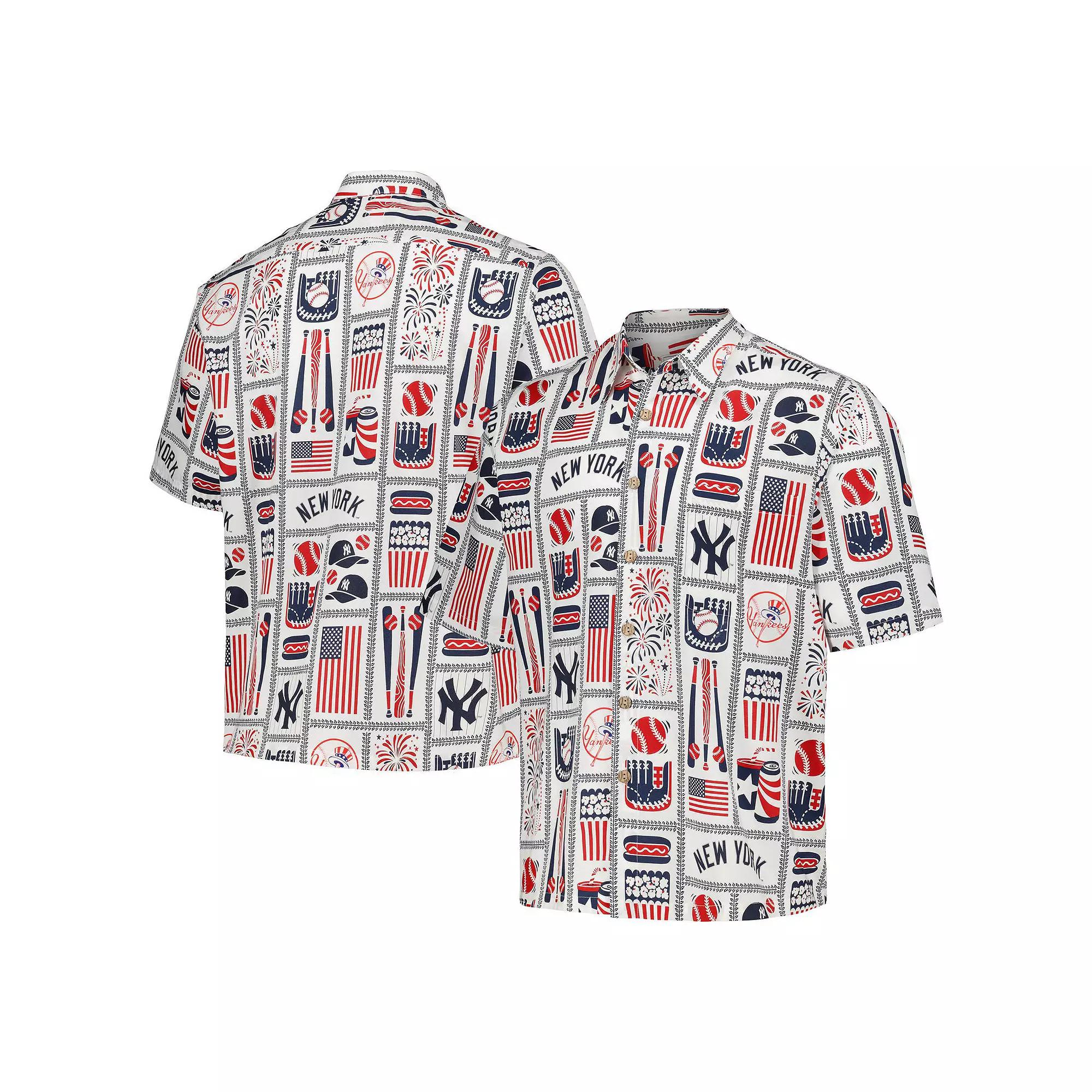 Men's Reyn Spooner White New York Yankees Americana Button-Up Shirt,  Product Image