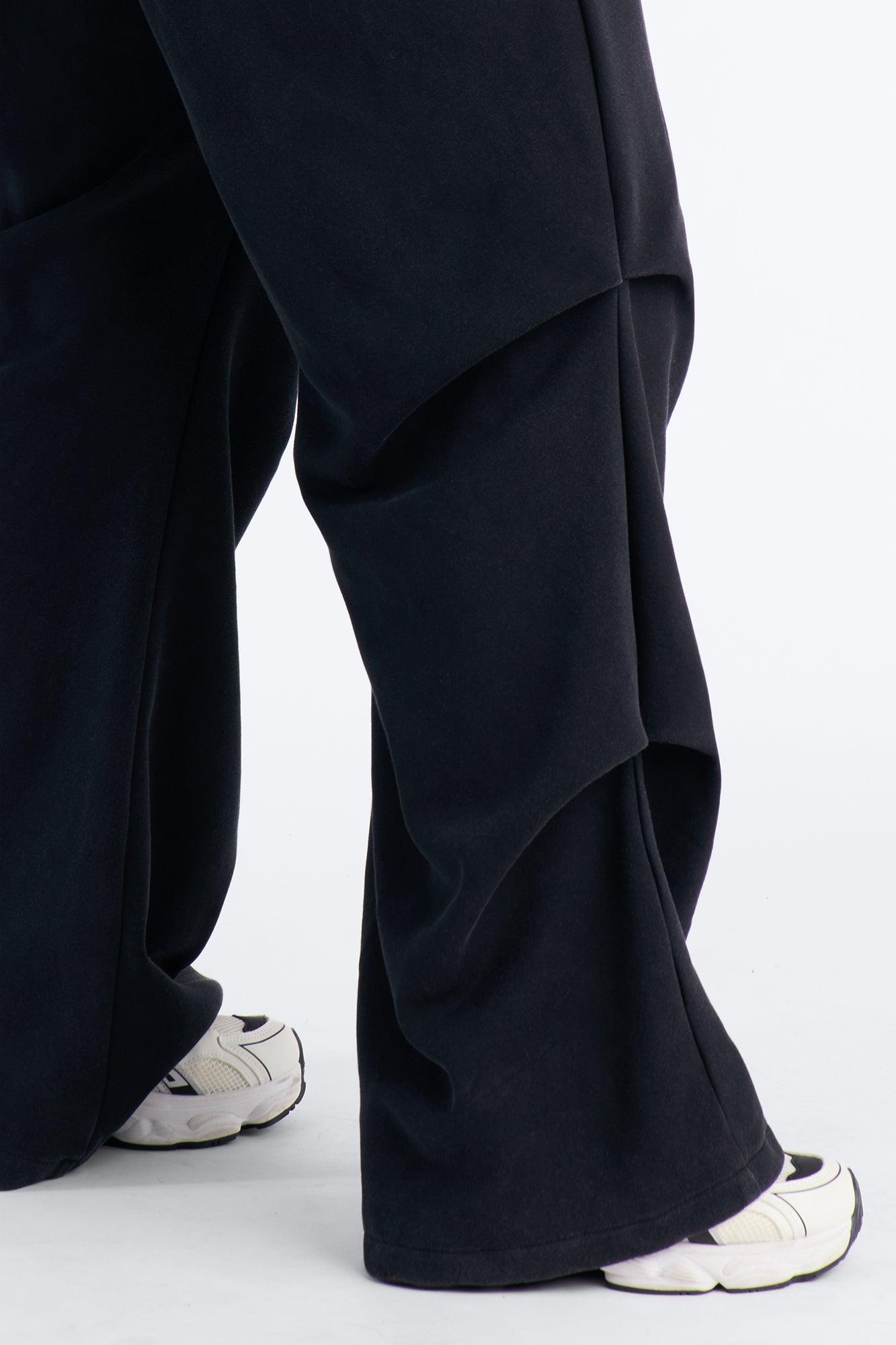 Far From Average Washed Mid Rise Stacked Pant 33″ - Black Wash Female Product Image